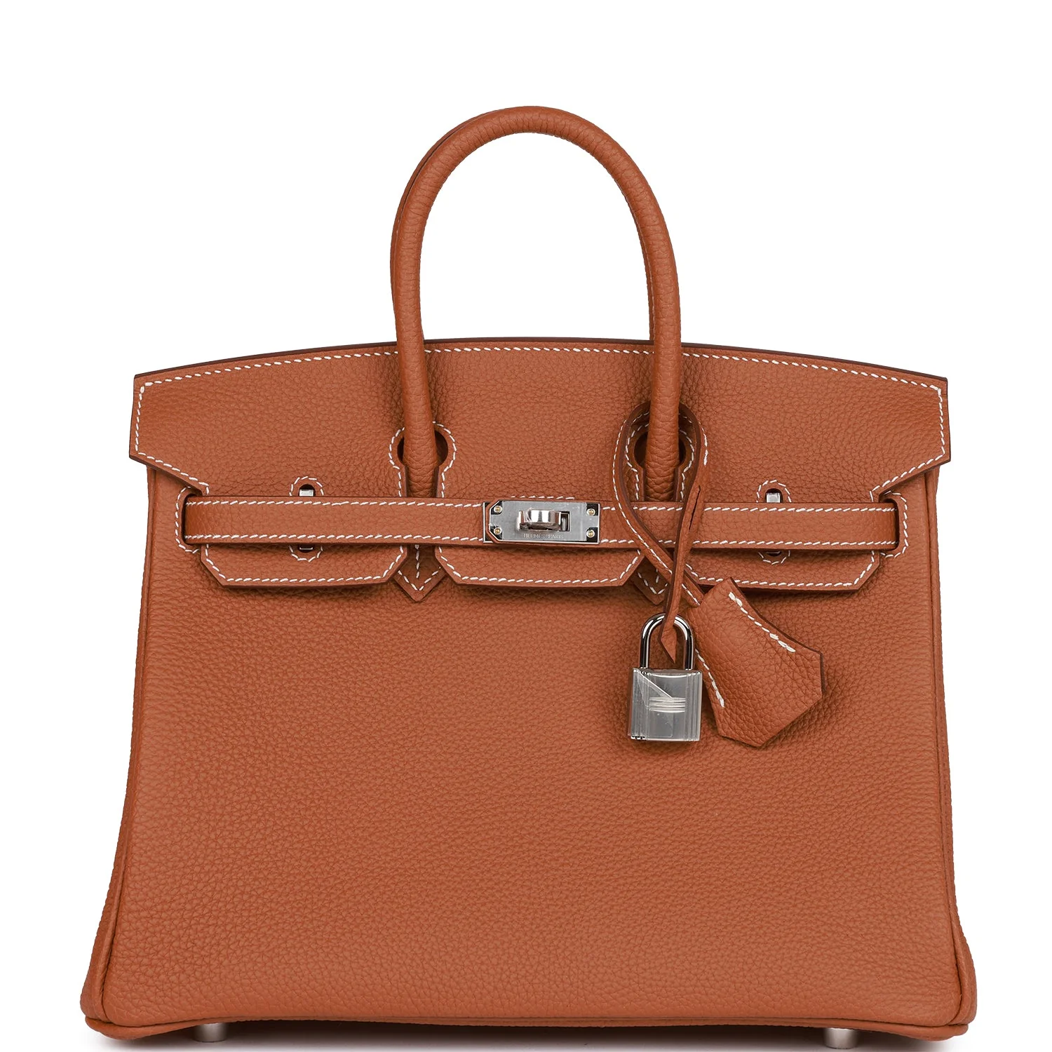 Birkin 25 Gold Togo Palladium Hardware