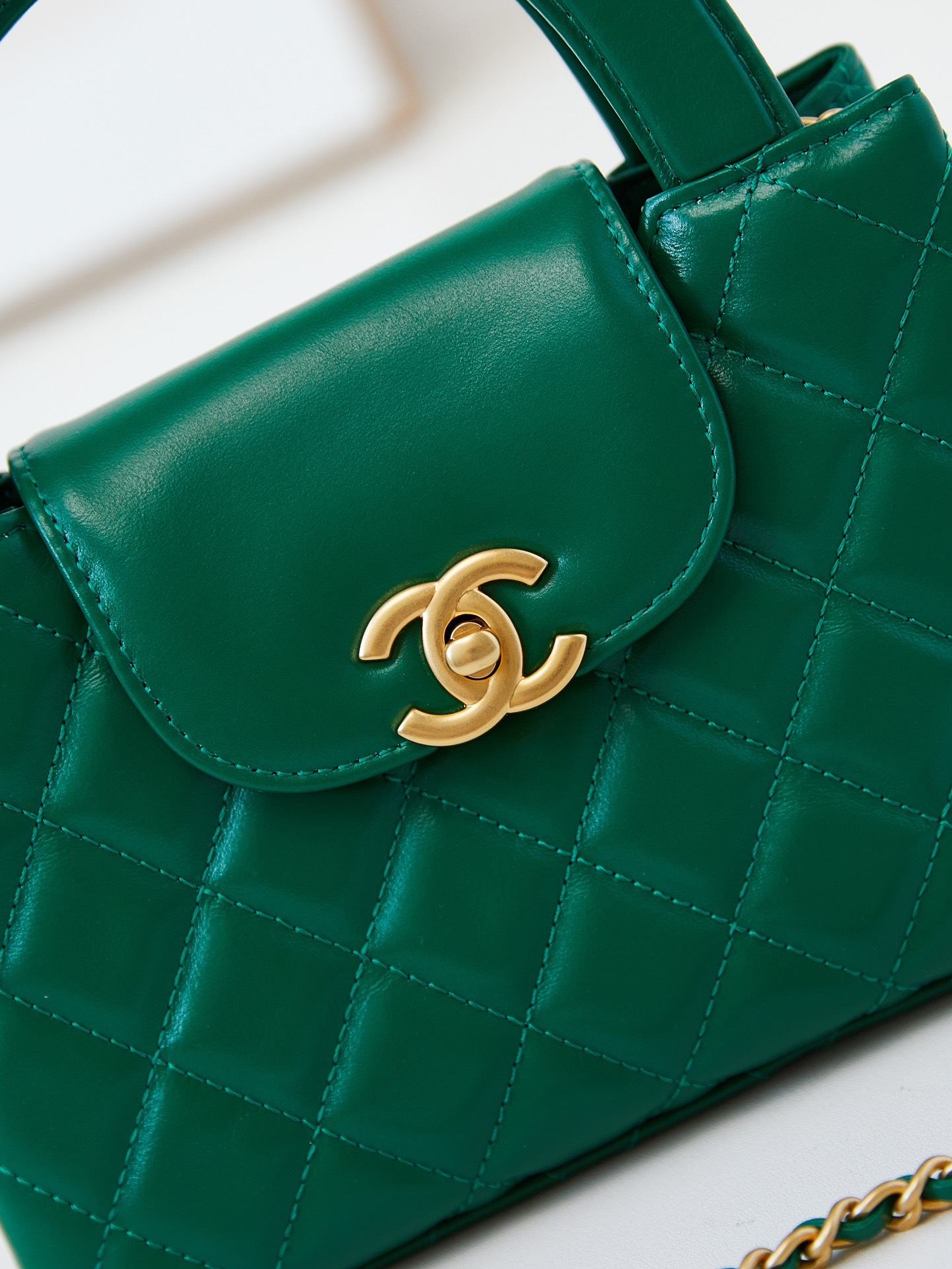CHANEL Mini Shopping Bag kelly Green - AS4416