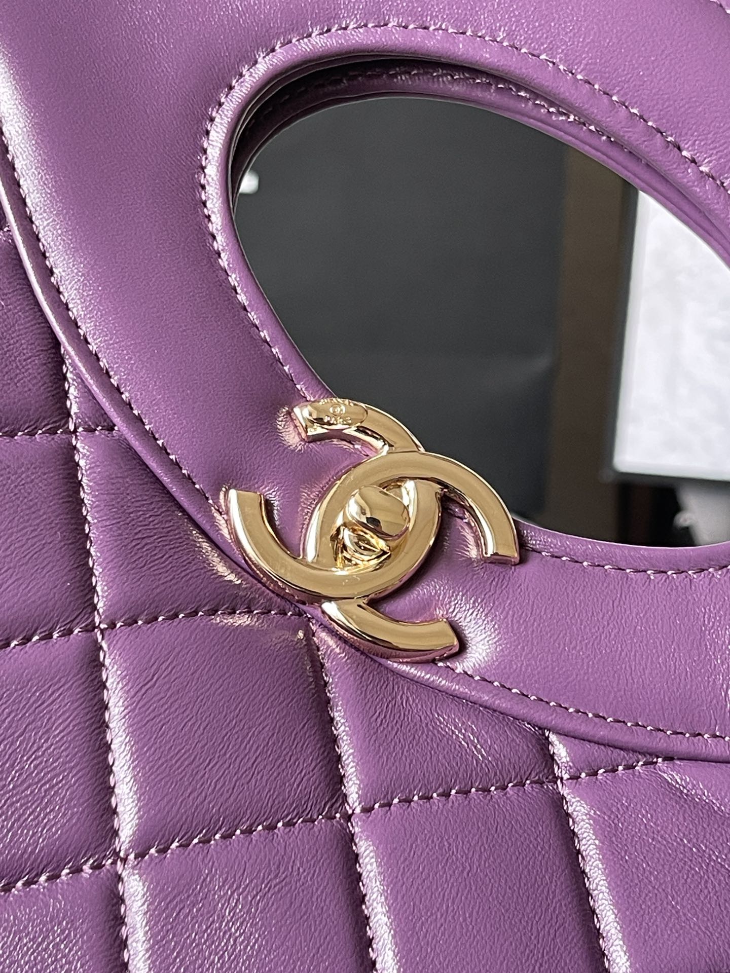 CHANEL Shopping Bag Purple-AS4854