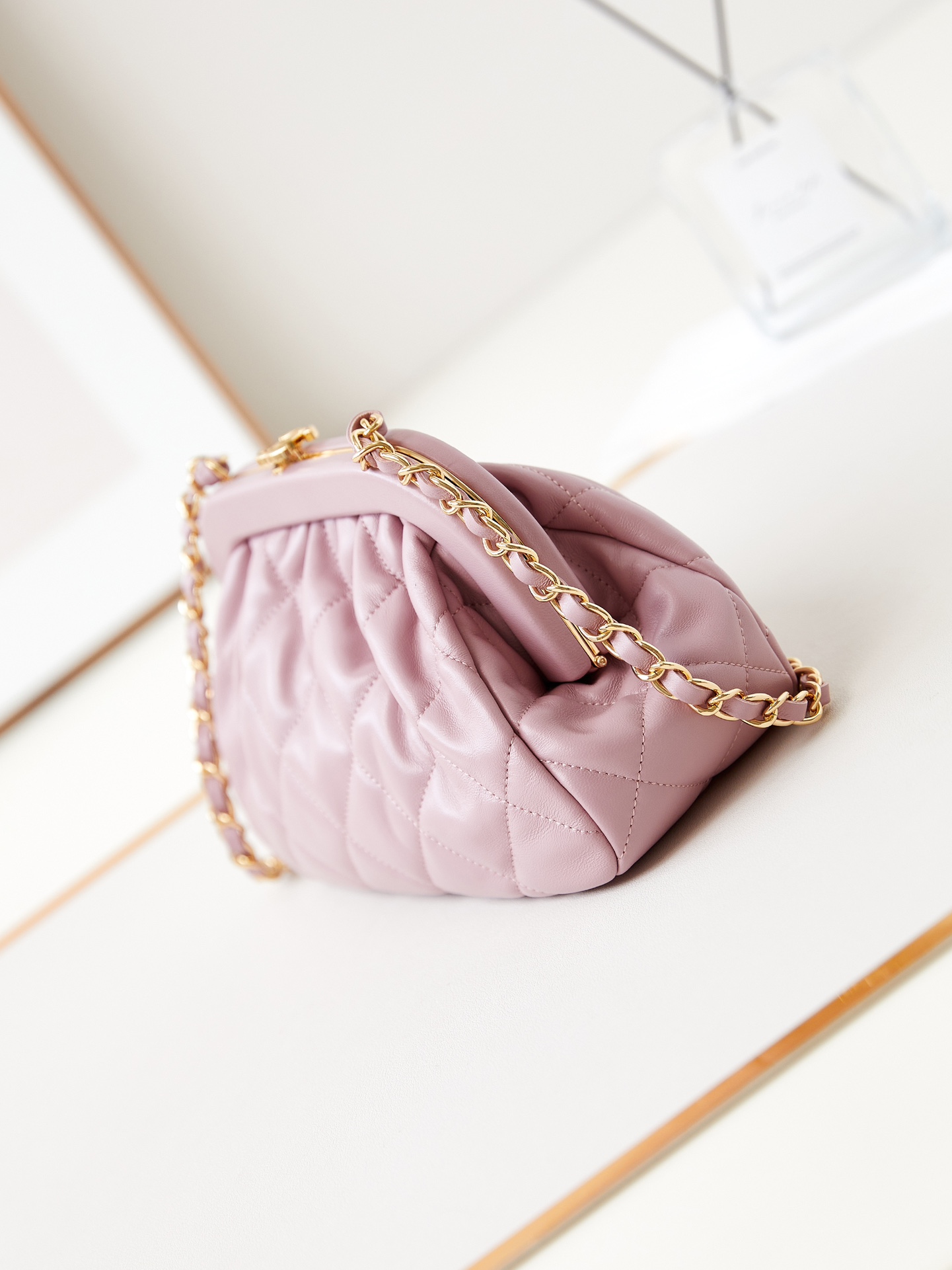 CHANEL Clutch Bag Pink-AS4717