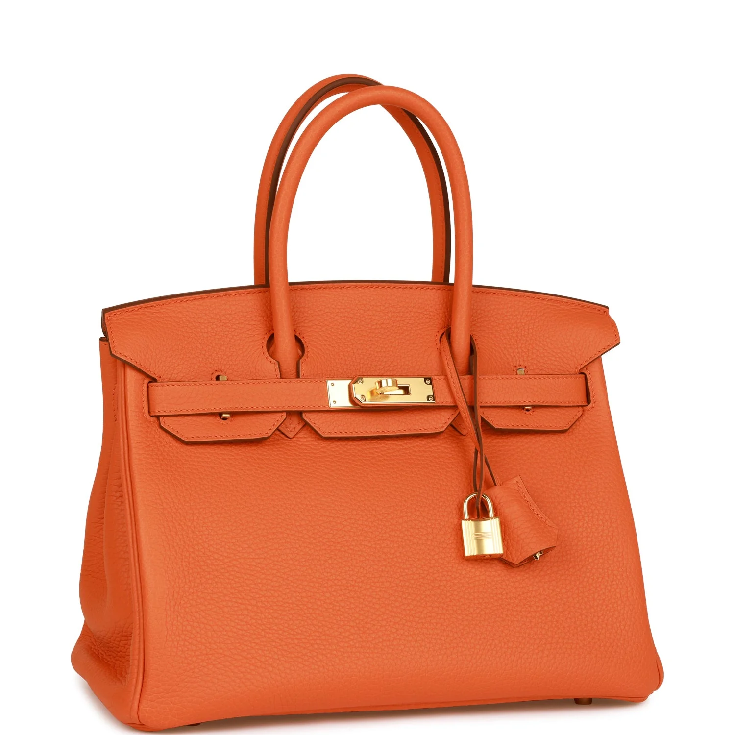 Birkin 30 Orange Clemence Gold Hardware
