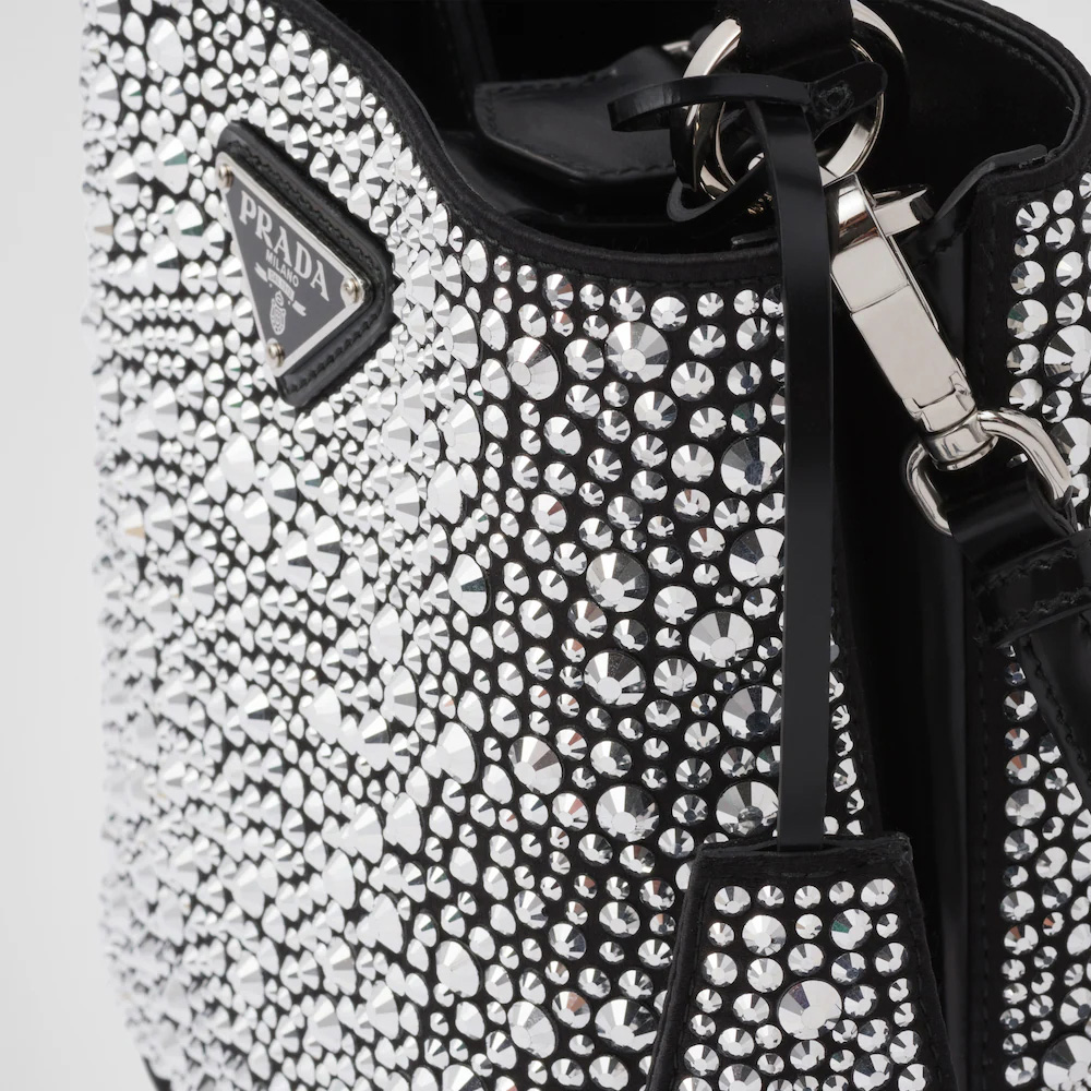 Panier satin bag with crystals