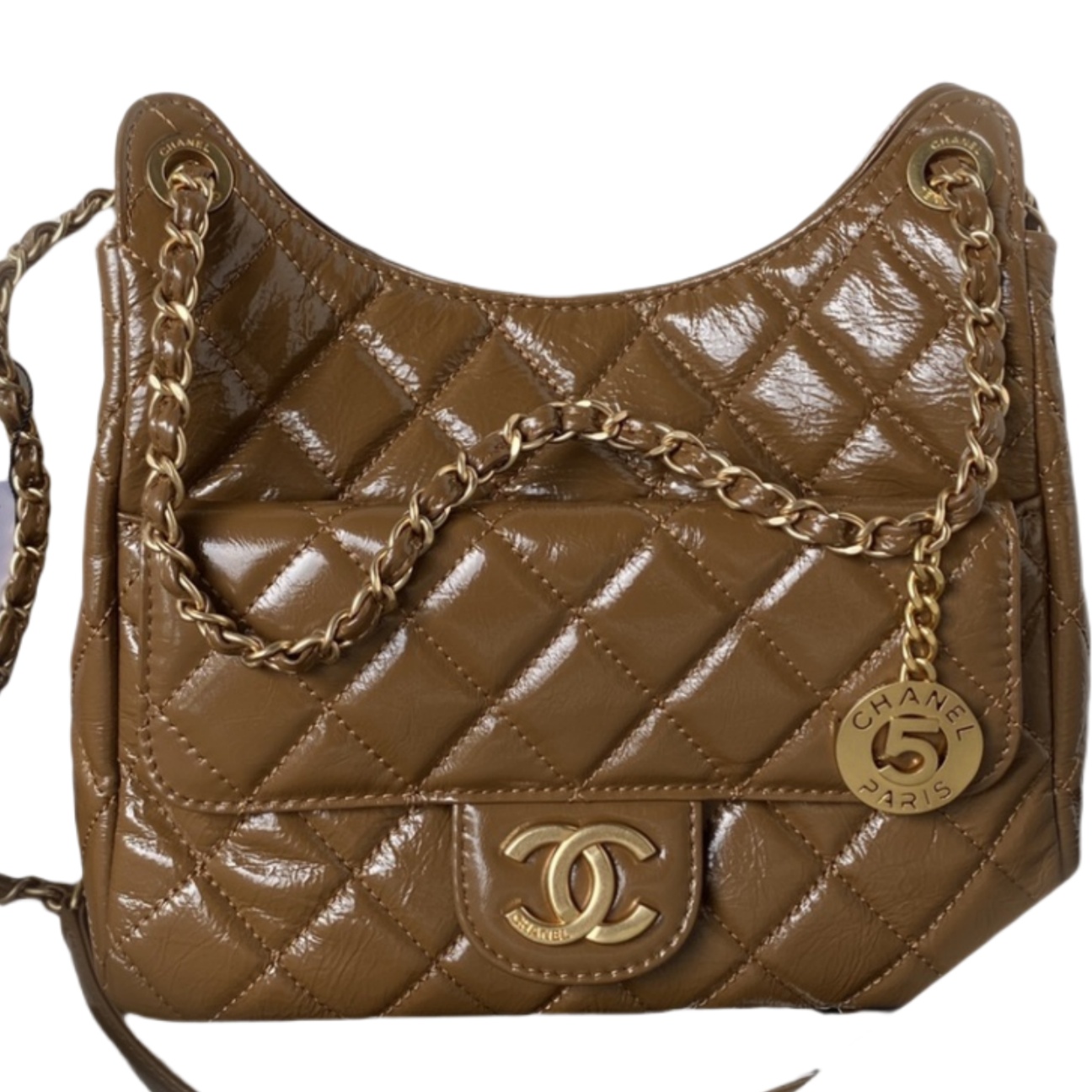 CHANEL Hobo Handbag Chocolates-AS4322
