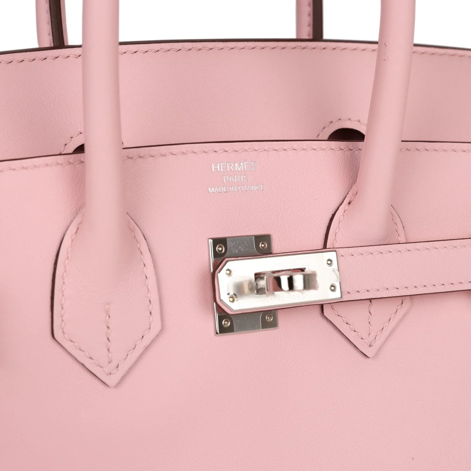 Birkin 25 Rose Sakura Swift Palladium Hardware