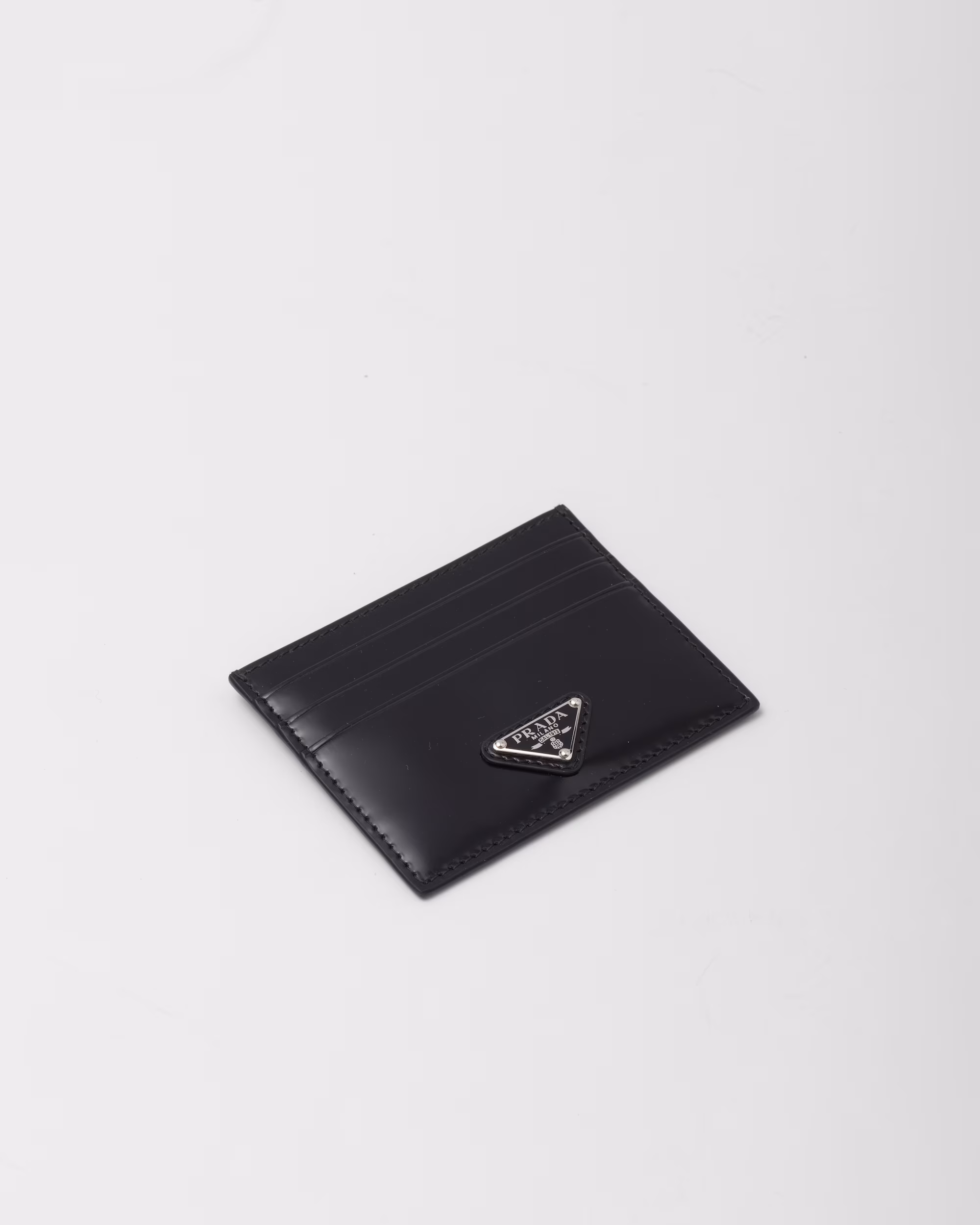 Brushed leather card holder