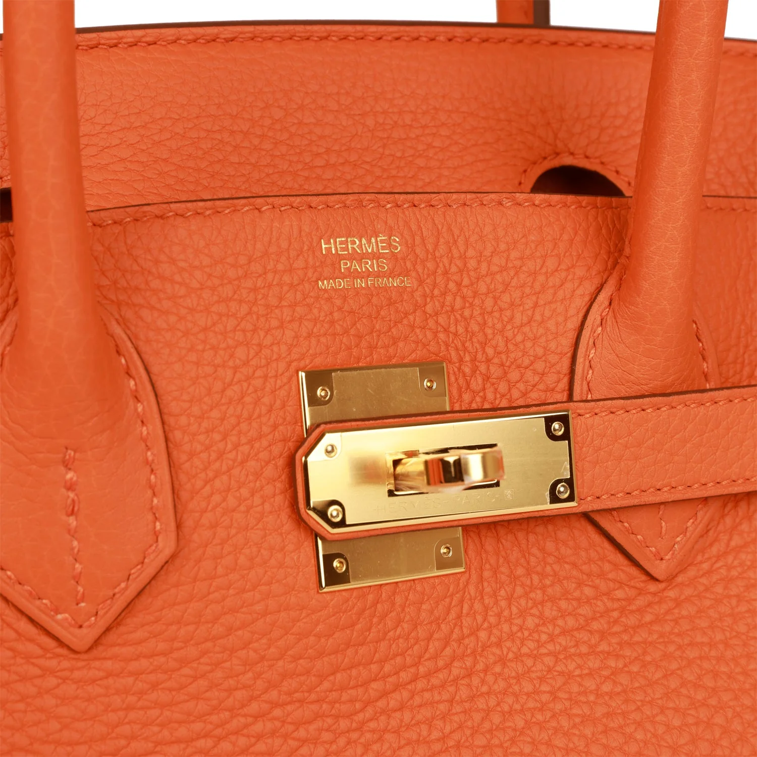 Birkin 30 Orange Clemence Gold Hardware