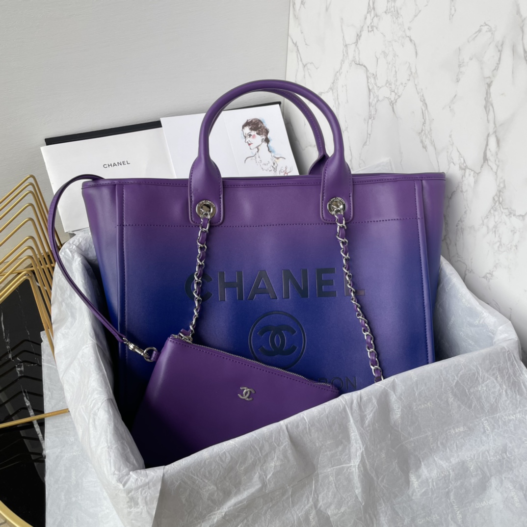 CHANEL Medium Tote Color Purple-AS3351