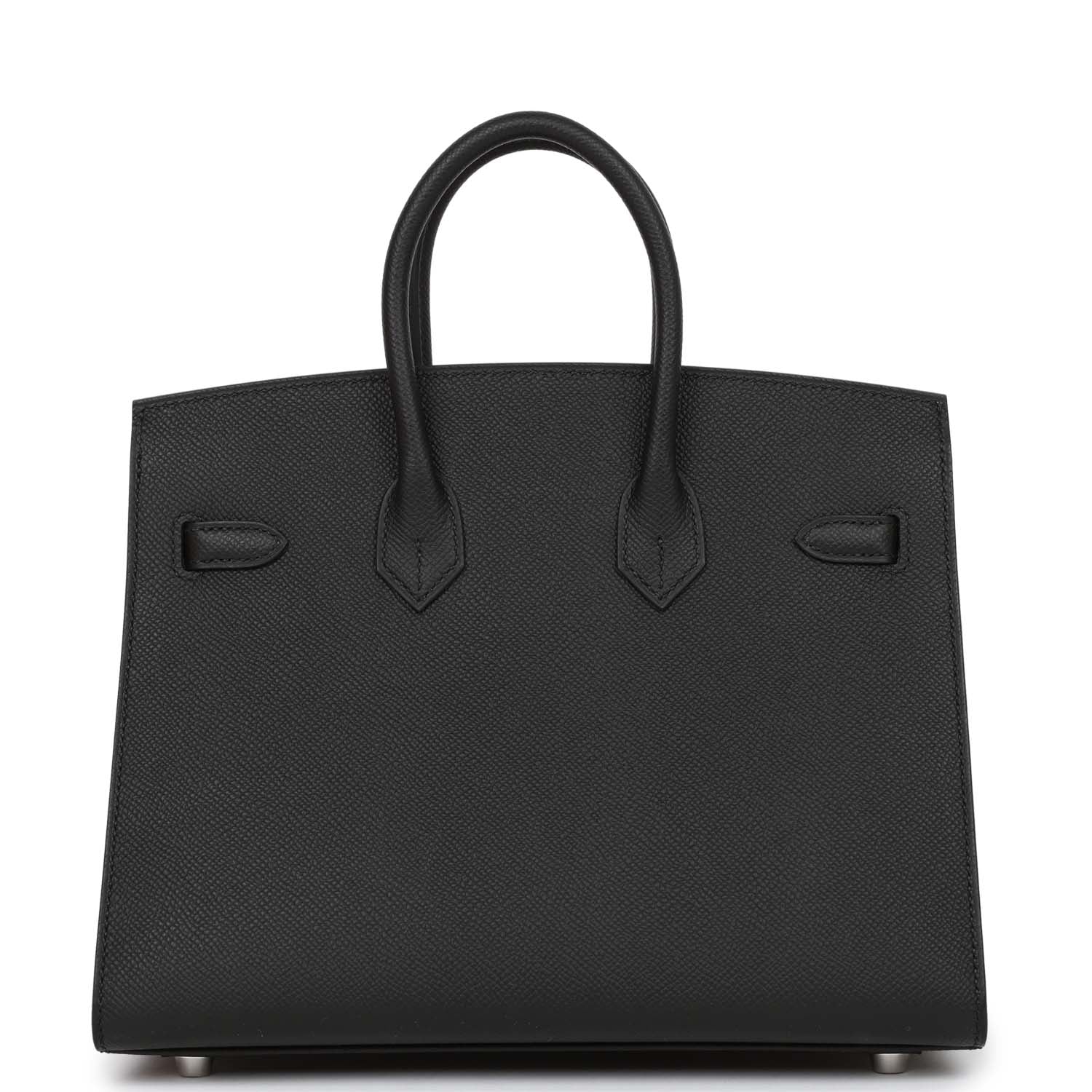 Birkin Sellier 25 Black Epsom Palladium Hardware