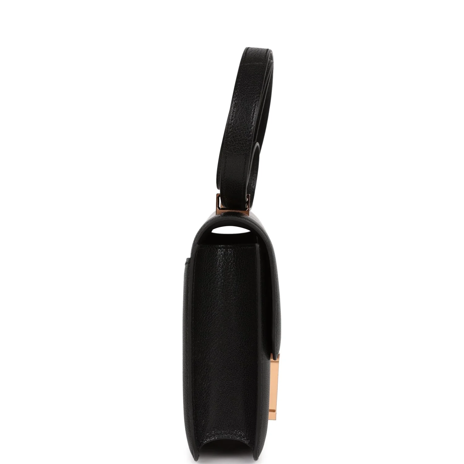 Constance 24 Black Chevre Chamkila Rose Gold Hardware