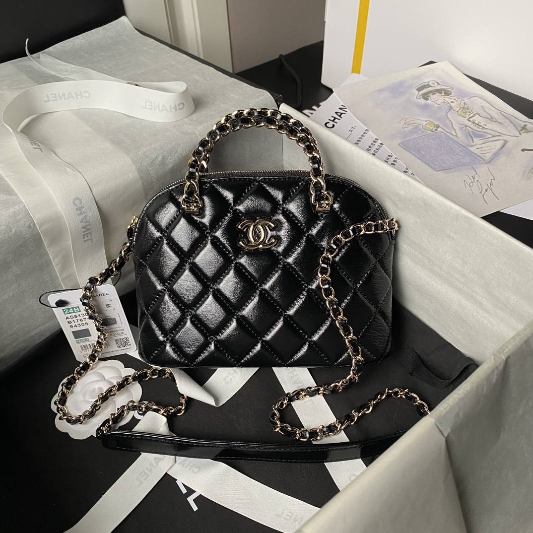 CHANEL Small Tote Black-AS5130