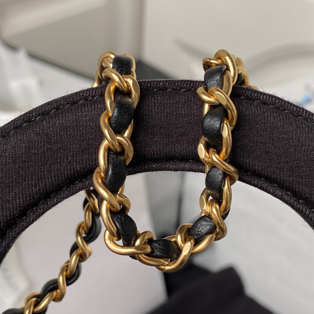 CHANEL Mini Shopping Bag kelly Black velvet- AS4416