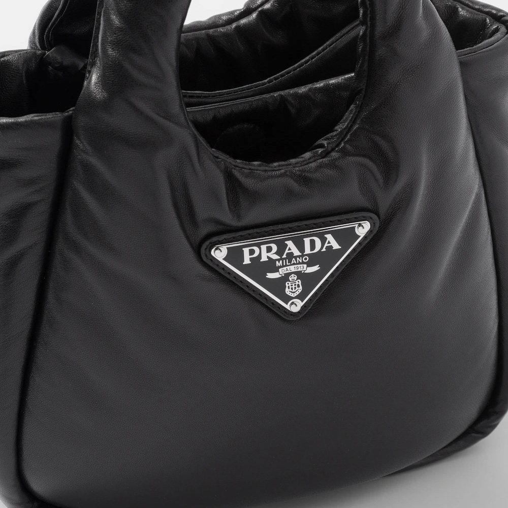Small padded  Soft nappa-leather bag