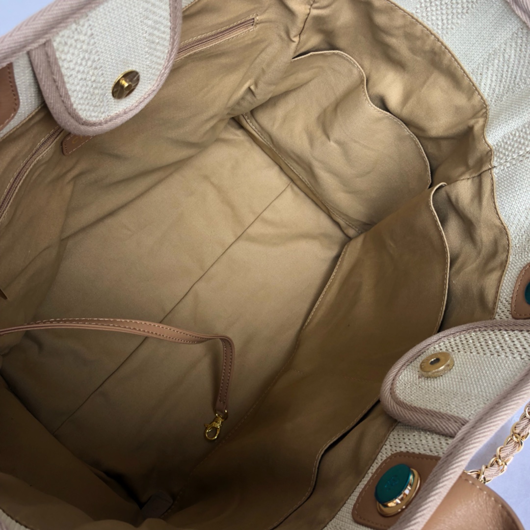 CHANEL Medium Tote Khaki3- A66941