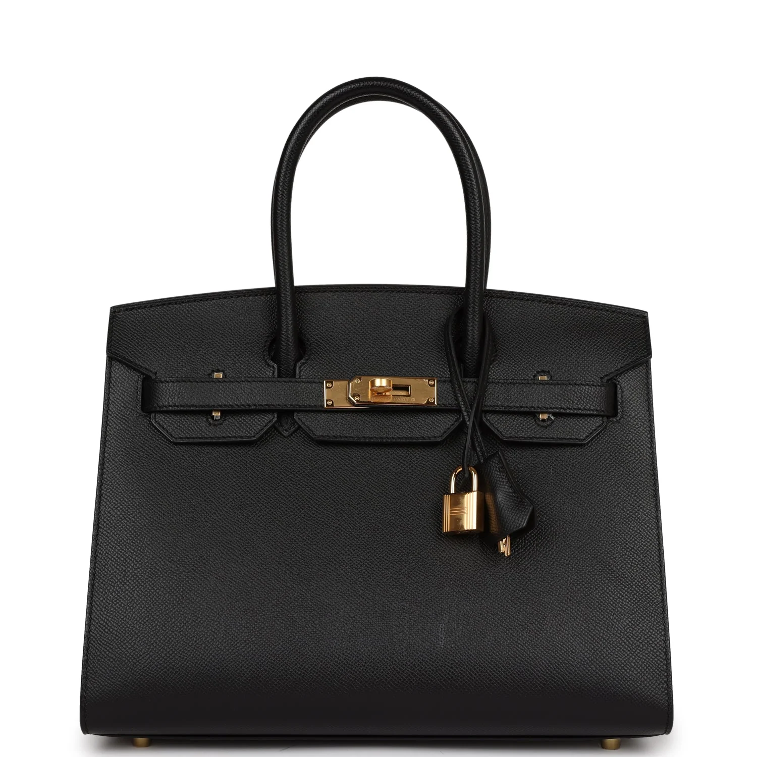 Birkin Sellier 30 Black Epsom Gold Hardware