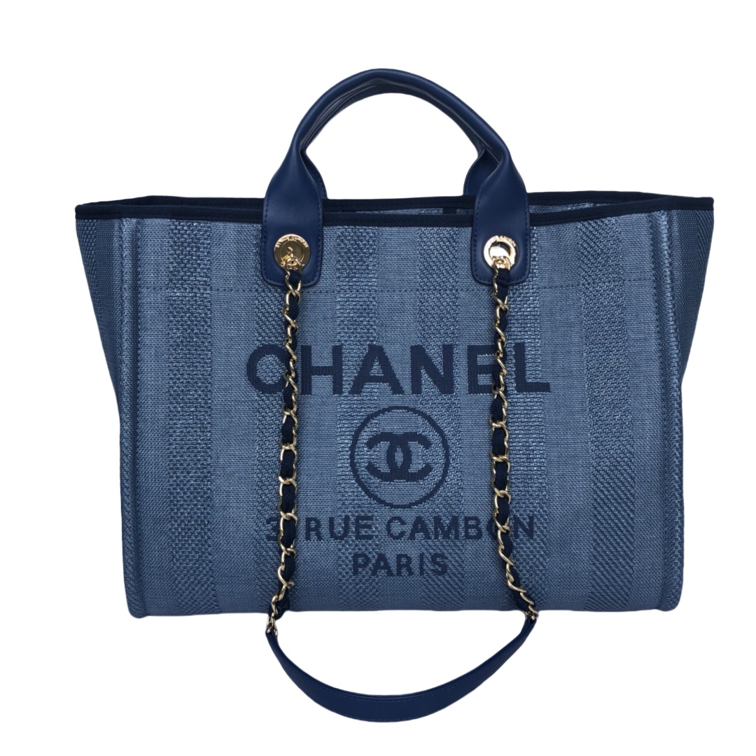 CHANEL Medium Tote Blue2- A66941