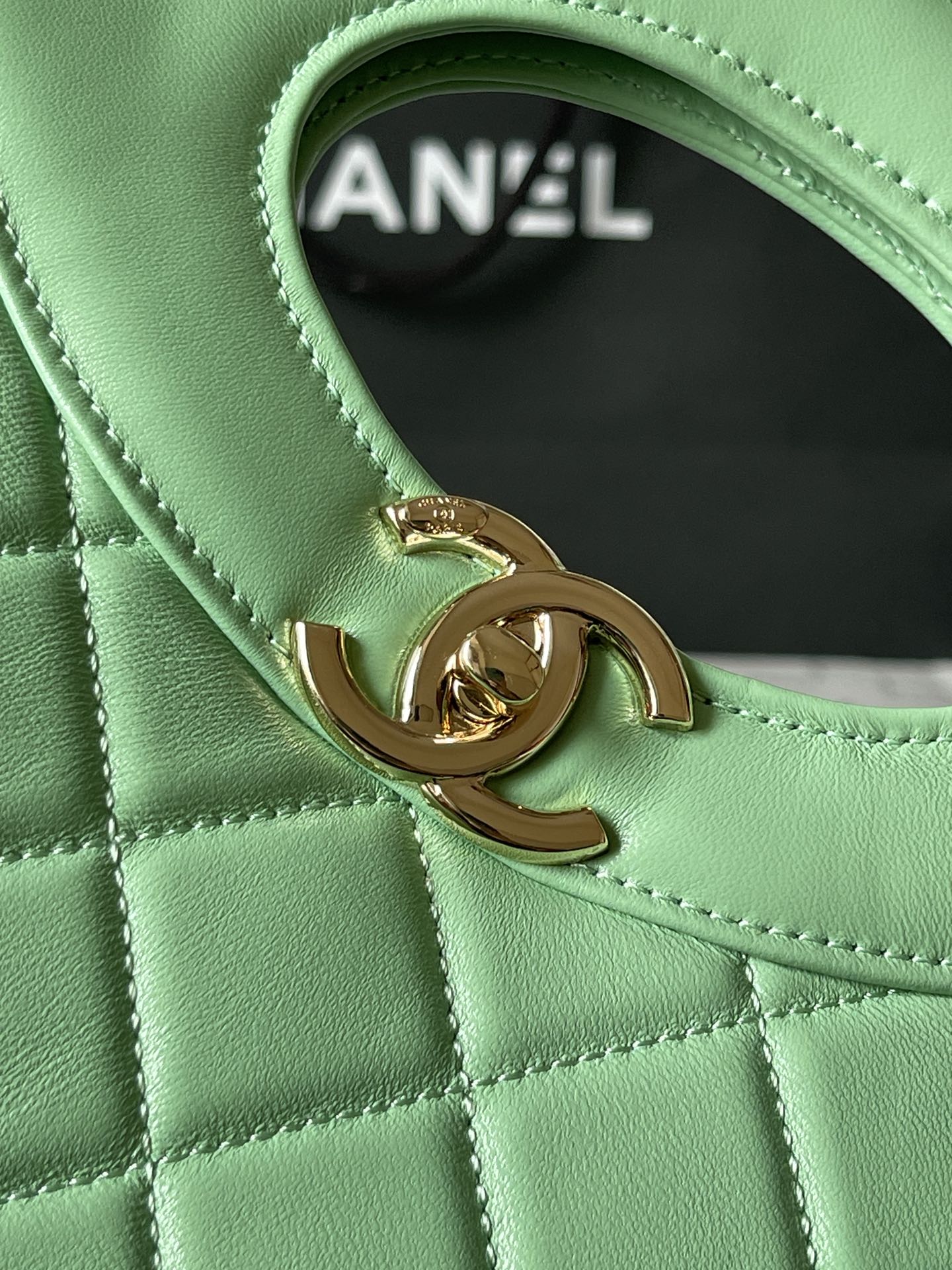CHANEL Shopping Bag Green-AS4854