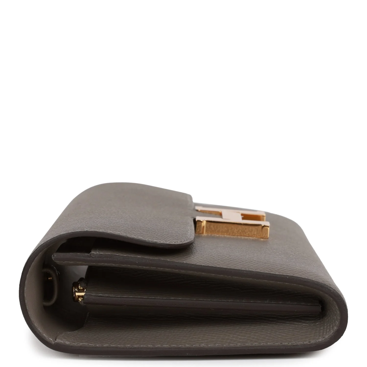 Constance Wallet To Go Gris Meyer Epsom Gold Hardware