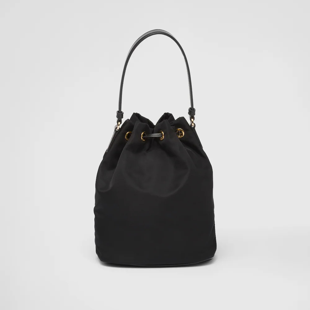 Re-Nylon and brushed leather bag