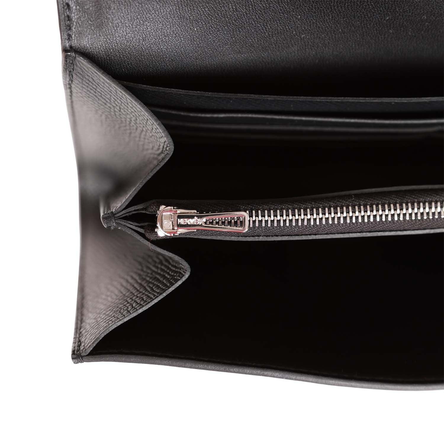Constance Wallet To Go Black Epsom Palladium Hardware