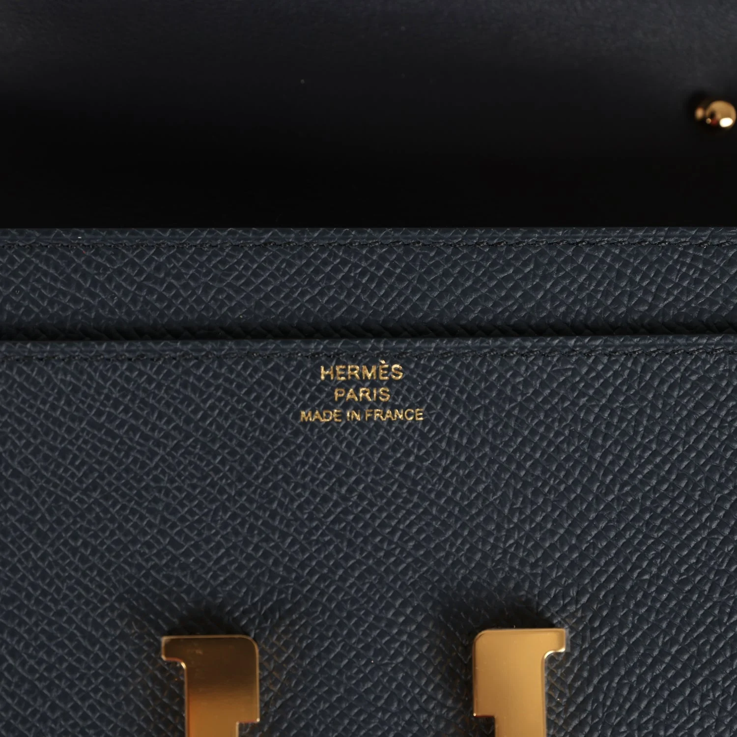 Constance To Go Wallet Bleu Indigo Epsom Gold Hardware