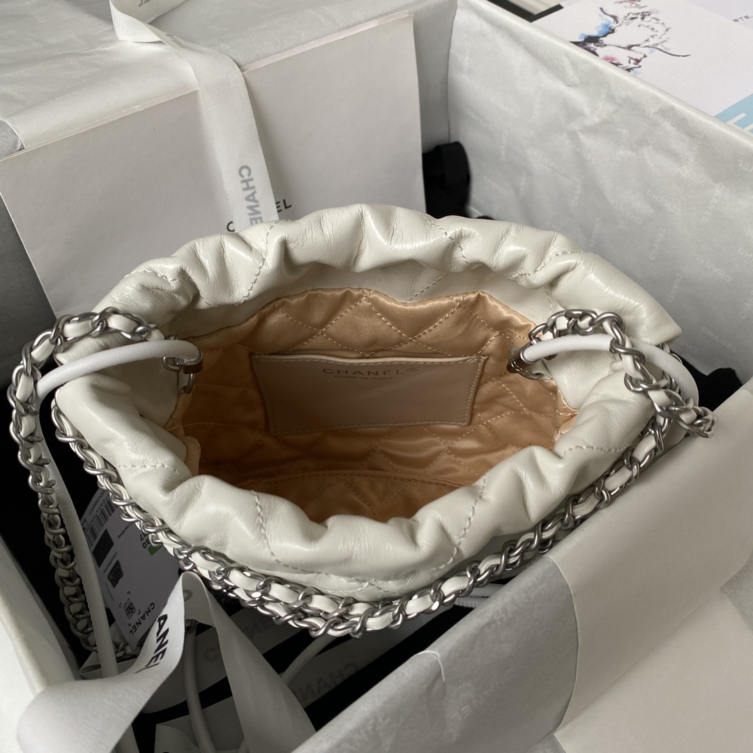CHANEL 22 Mini Handbag White-AS3980