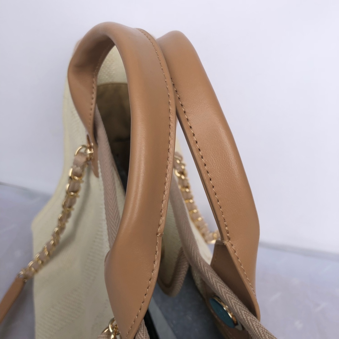 CHANEL Medium Tote Khaki3- A66941