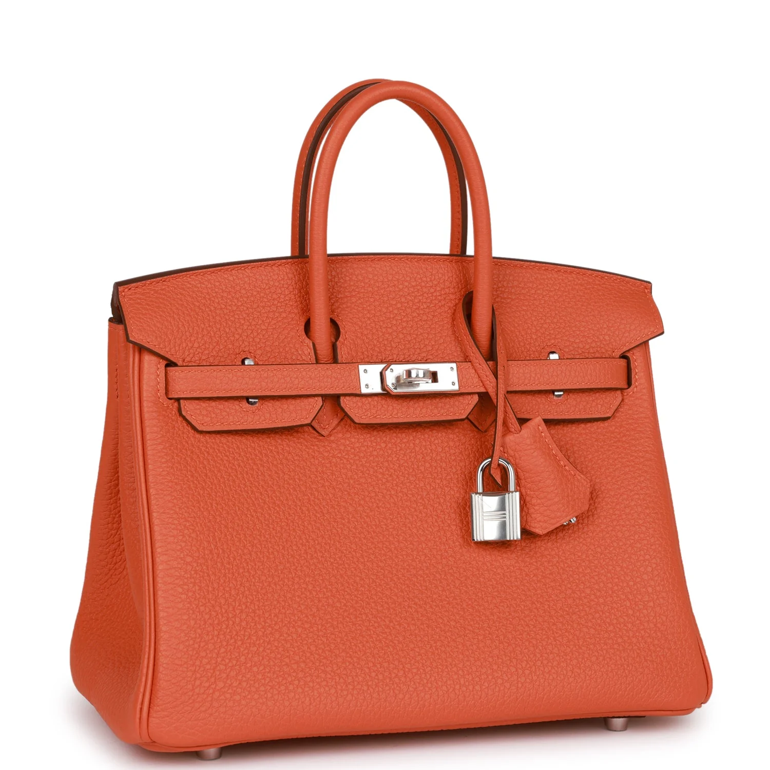 Birkin 25 Orange Togo Palladium Hardware