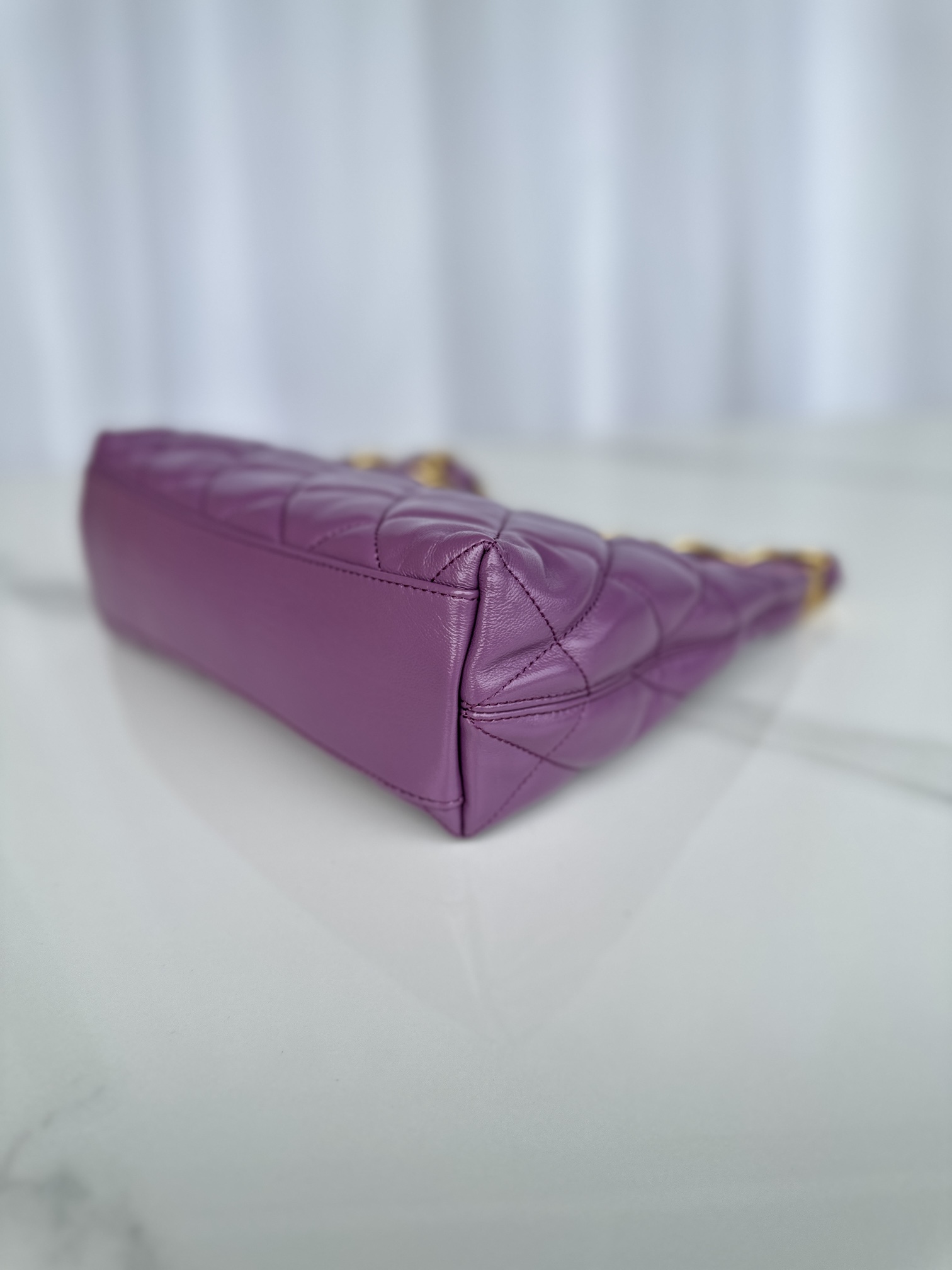 CHANEL Hobo Handbag Purple- AS4912