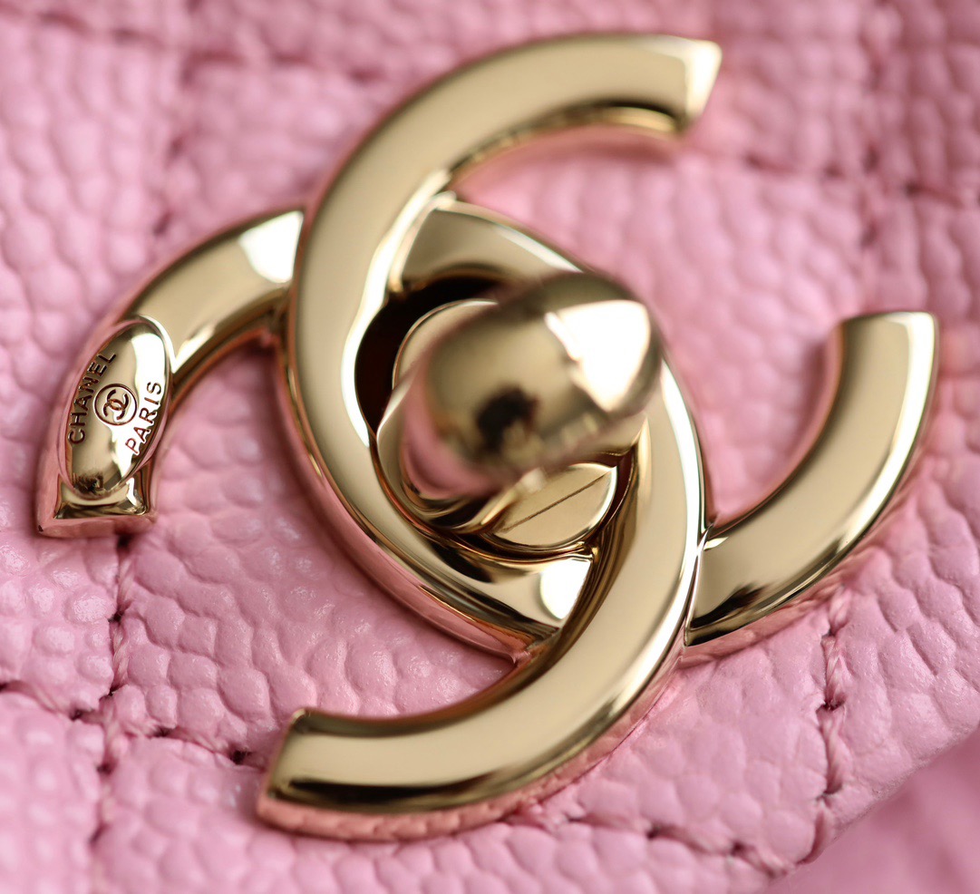 CHANEL Backpacks Grained Calfskin & Gold-Tone Metal Light Pink -AS3787