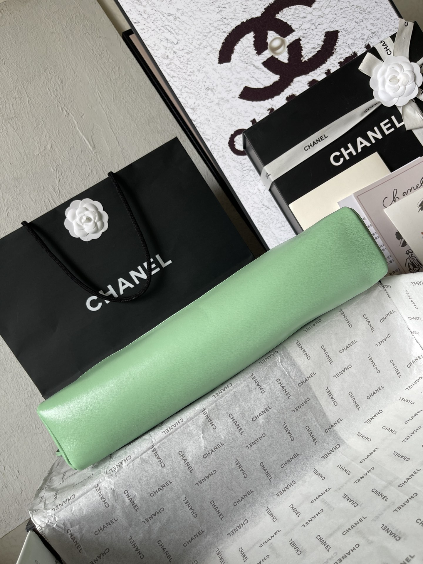 CHANEL Shopping Bag Green-AS4854
