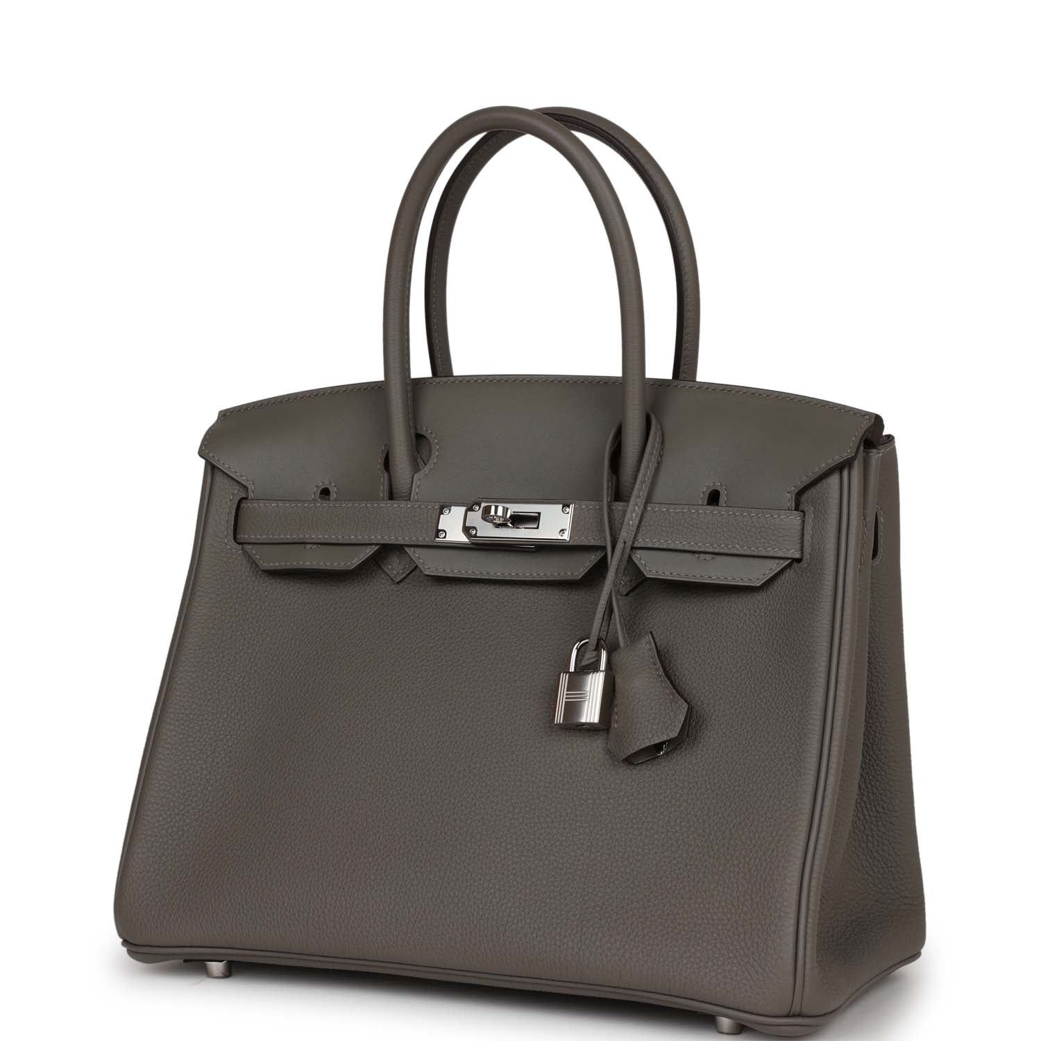 3 En 1 Birkin 30 Gris Meyer Togo and Swift Palladium Hardware