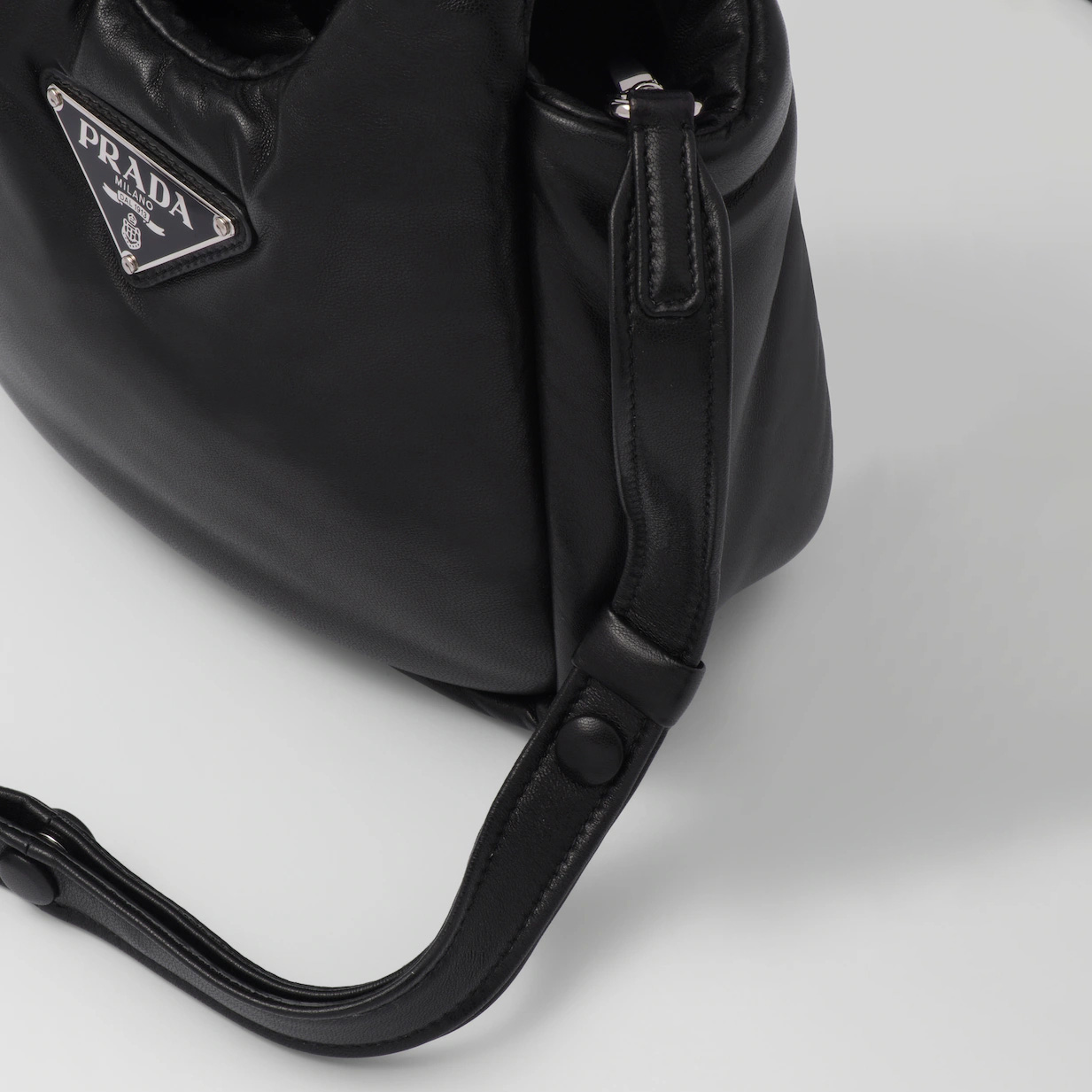 Small padded  Soft nappa-leather bag