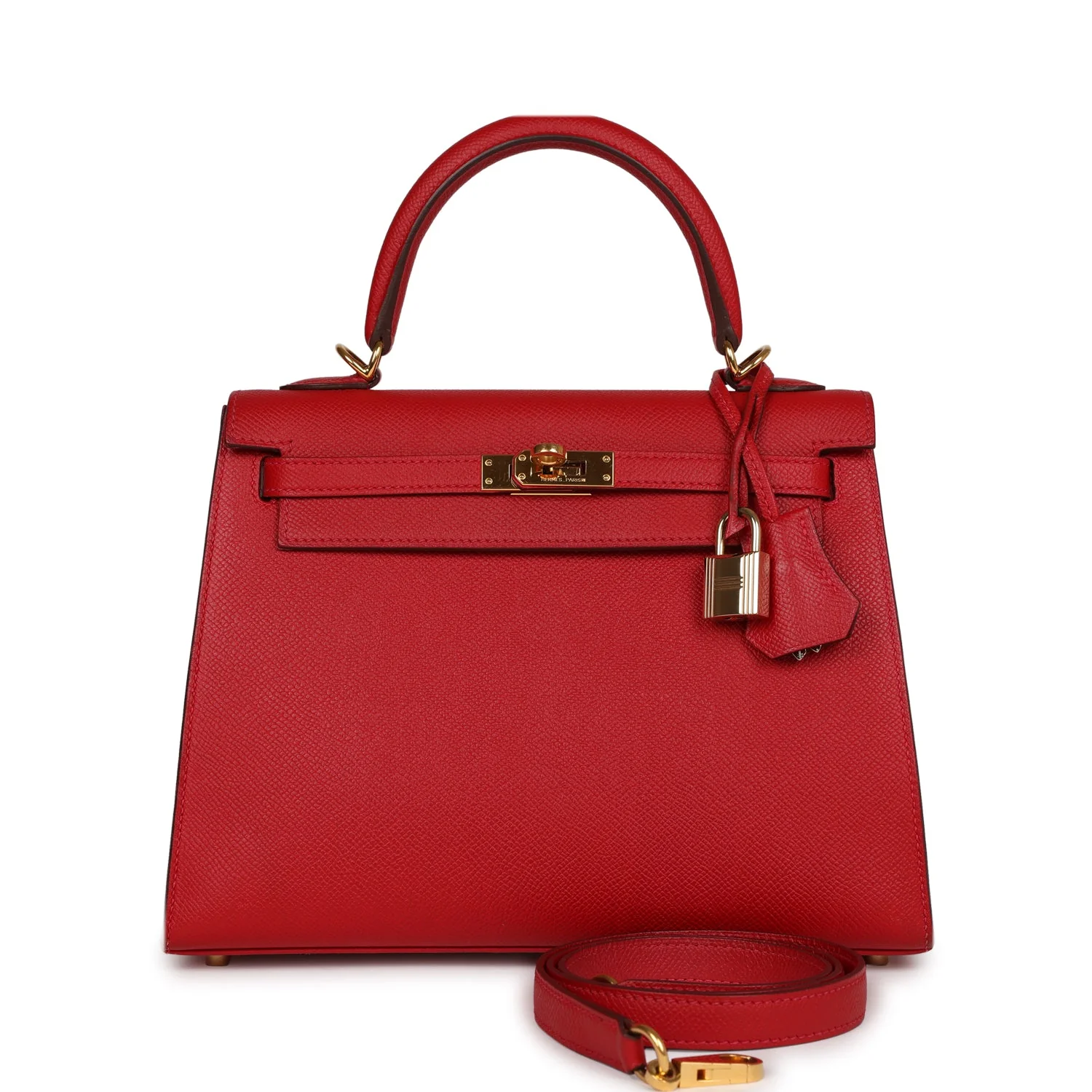 Kelly Sellier 25 Rouge Casaque Epsom Gold Hardware