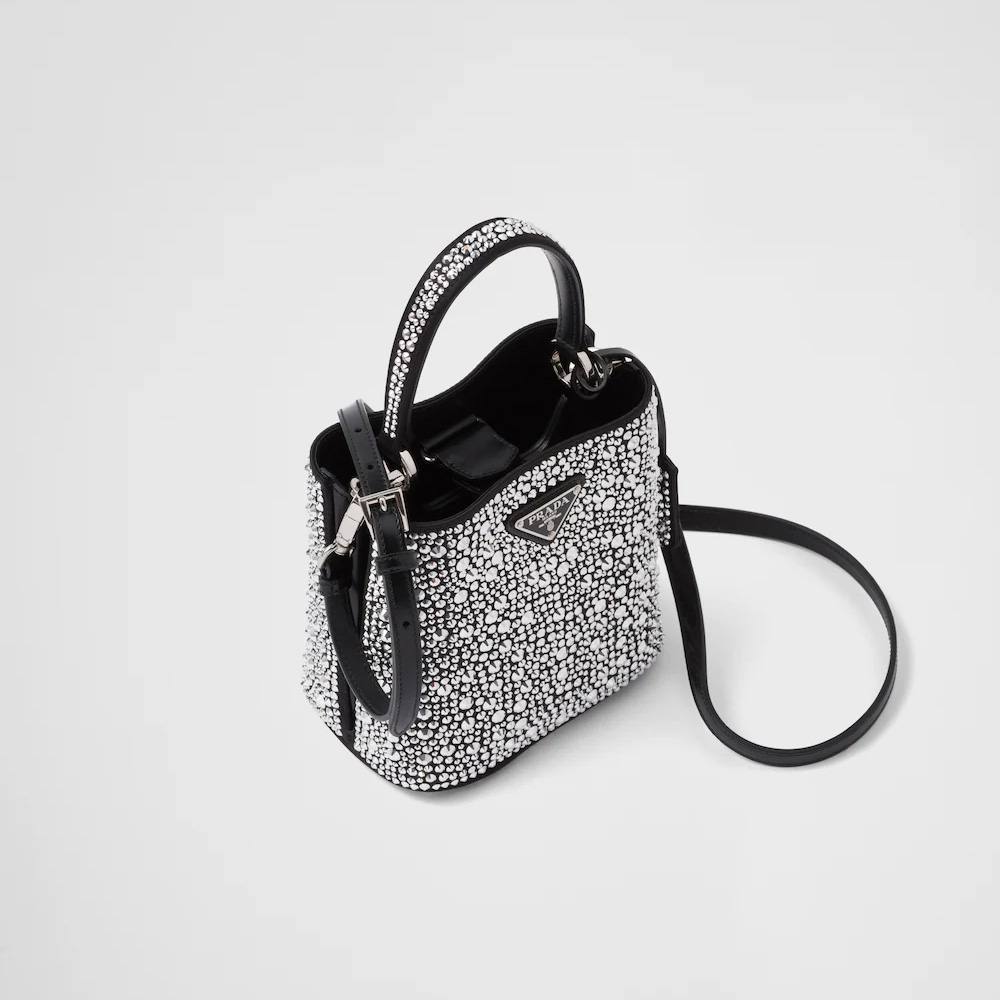 Panier satin bag with crystals