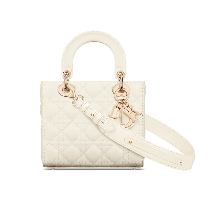 Small Lady Dior My ABCDior Bag-Latte Cannage Lambskin