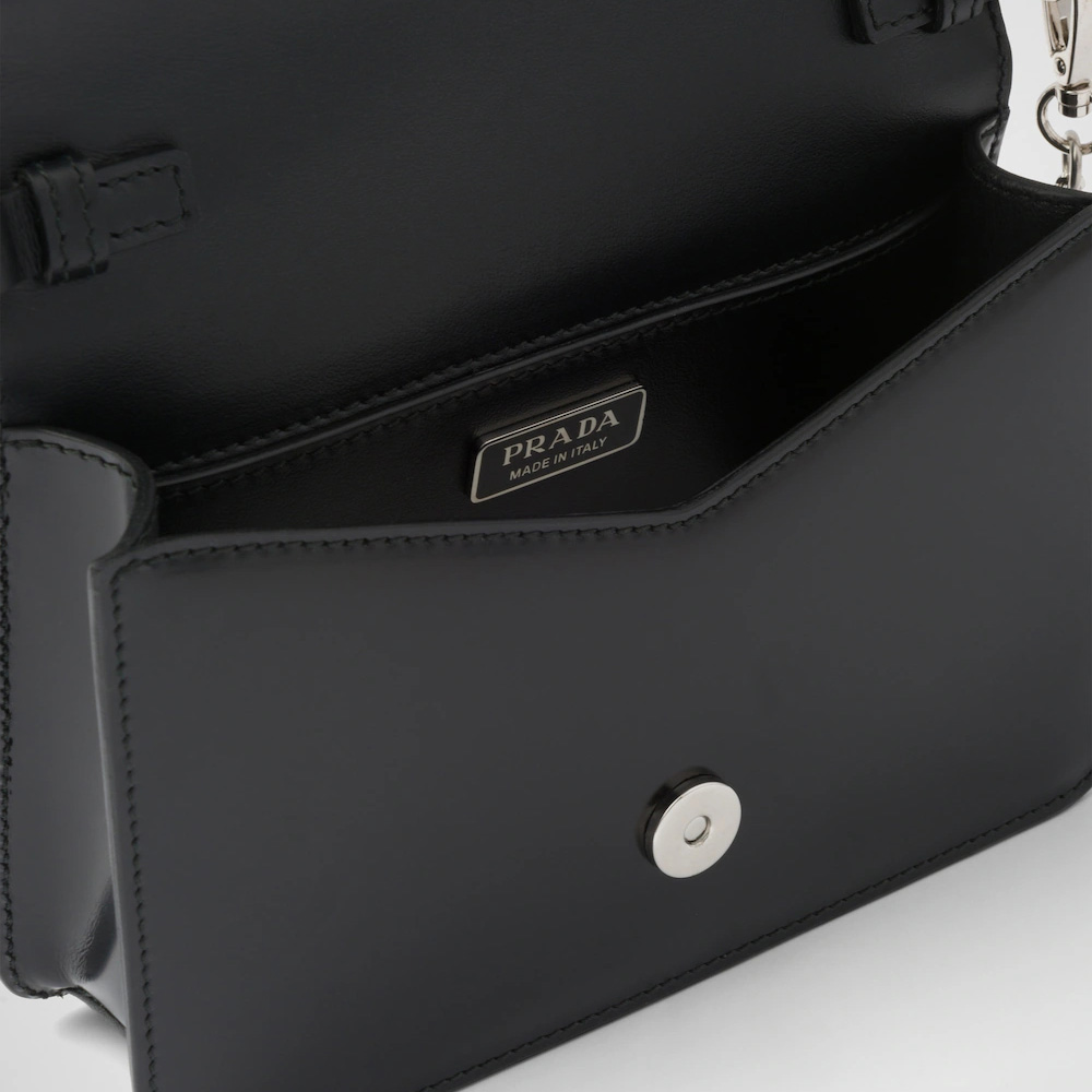 Brushed leather shoulder bag