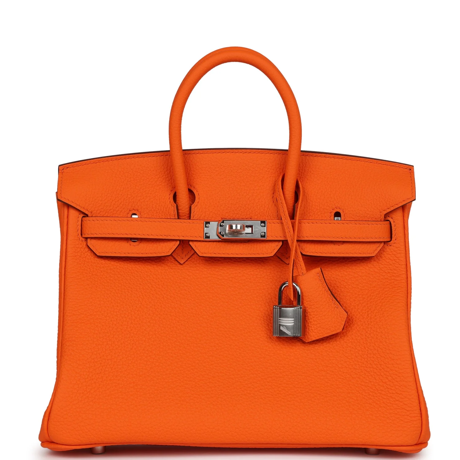 Birkin 25 Orange Minium Togo Palladium Hardware
