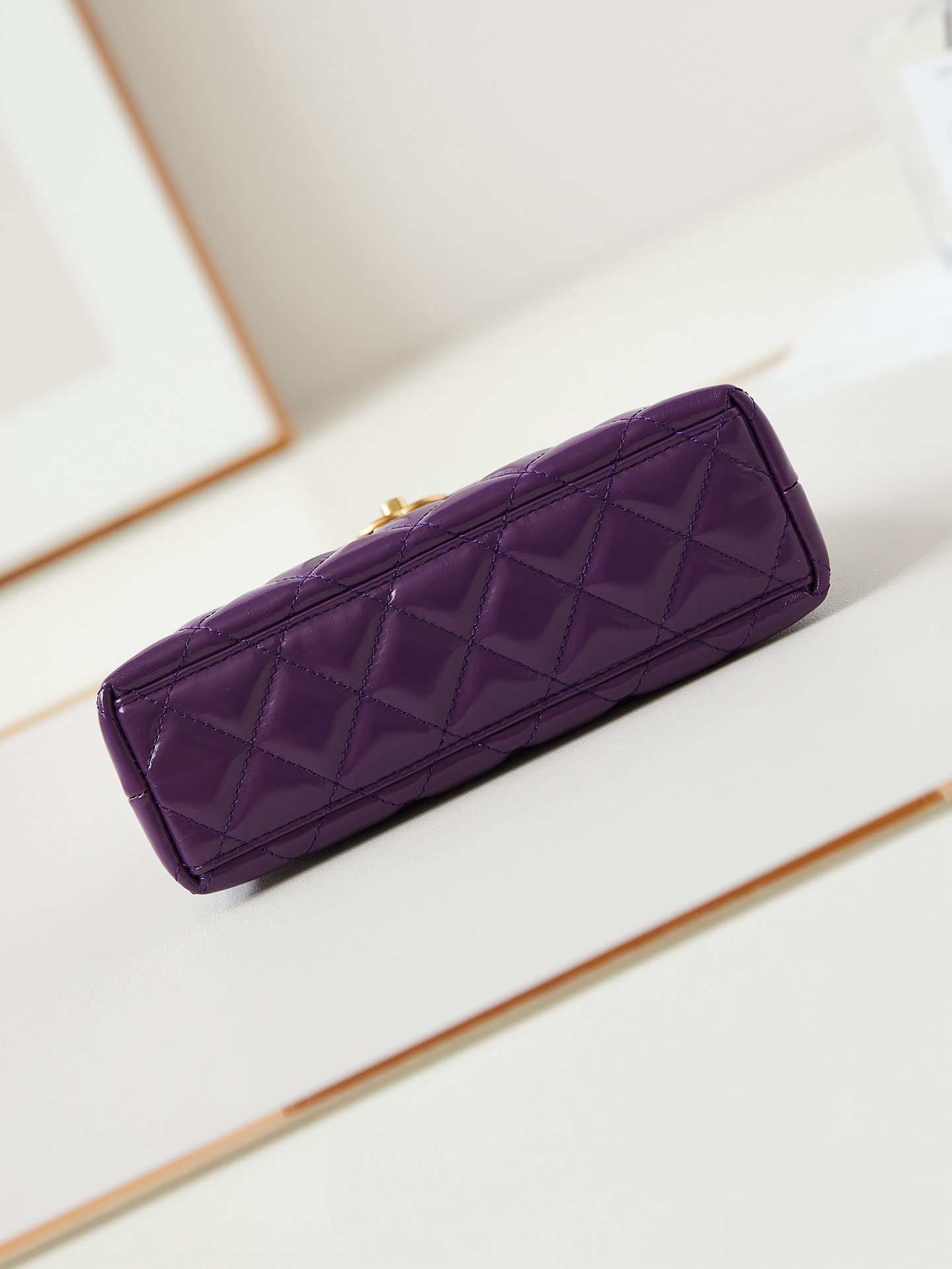 CHANEL Mini Shopping Bag kelly Purple- AS4416