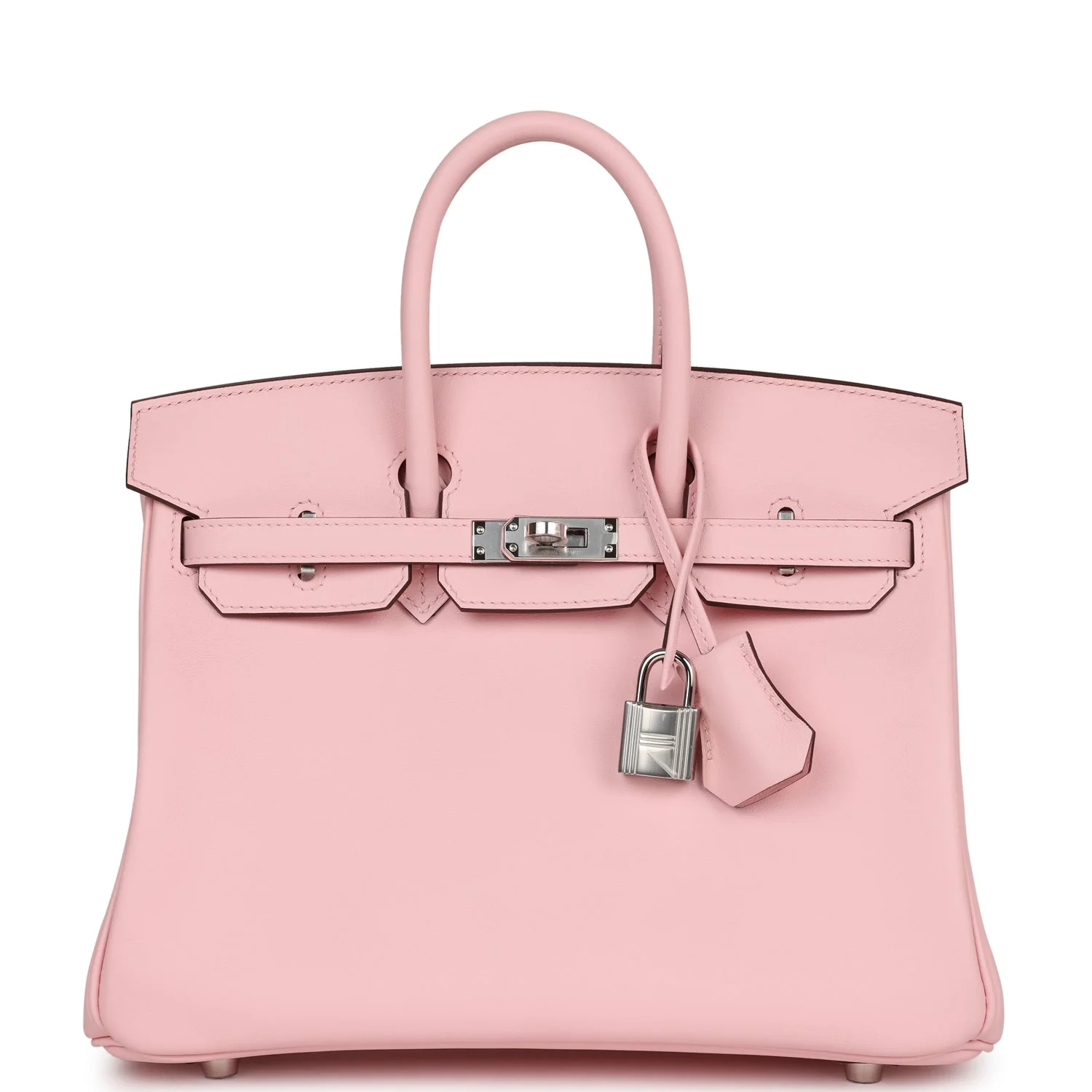 Birkin 25 Rose Sakura Swift Palladium Hardware