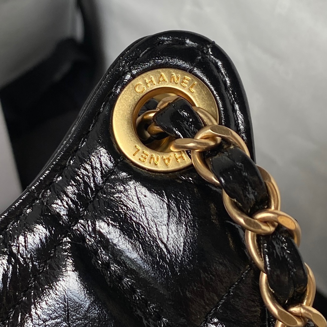 CHANEL Hobo Handbag Black-AS4322