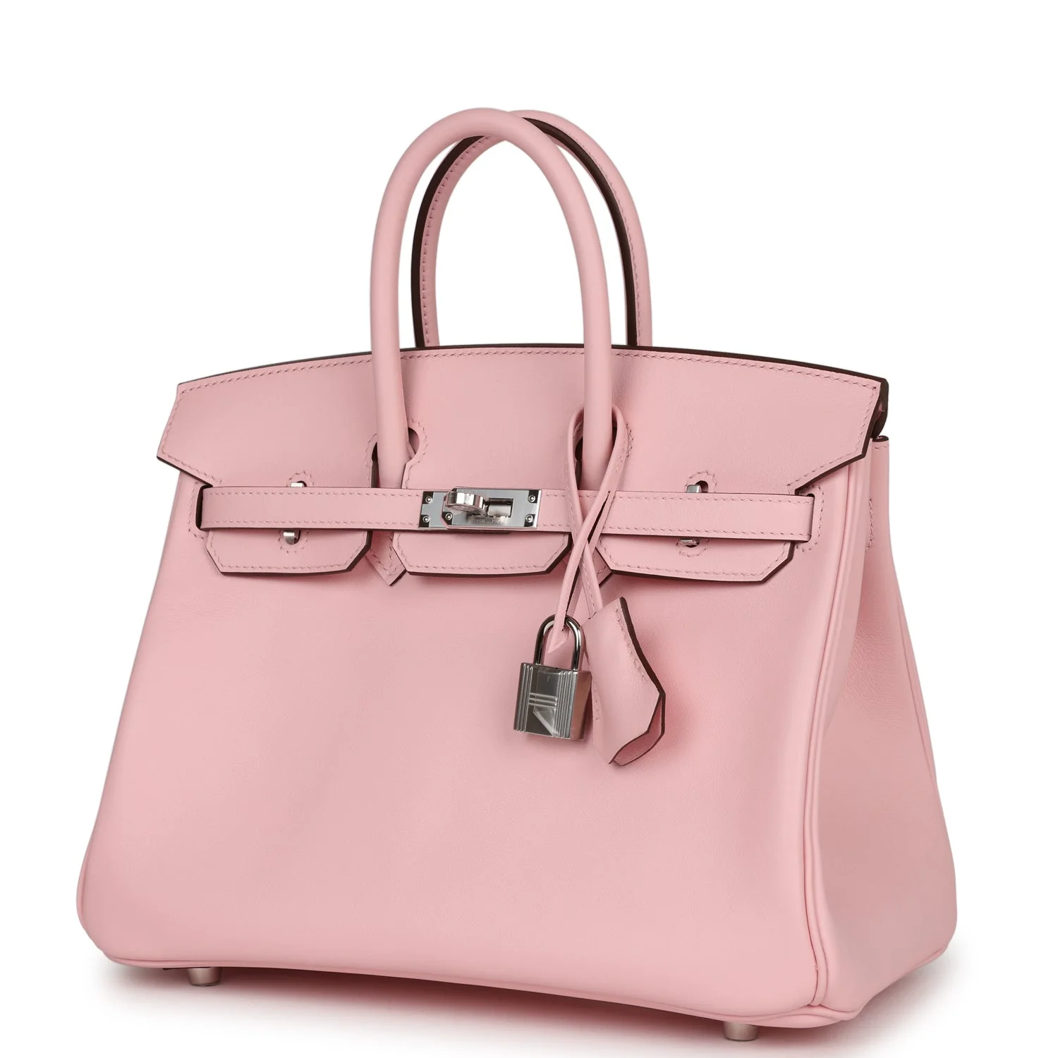 Birkin 25 Rose Sakura Swift Palladium Hardware