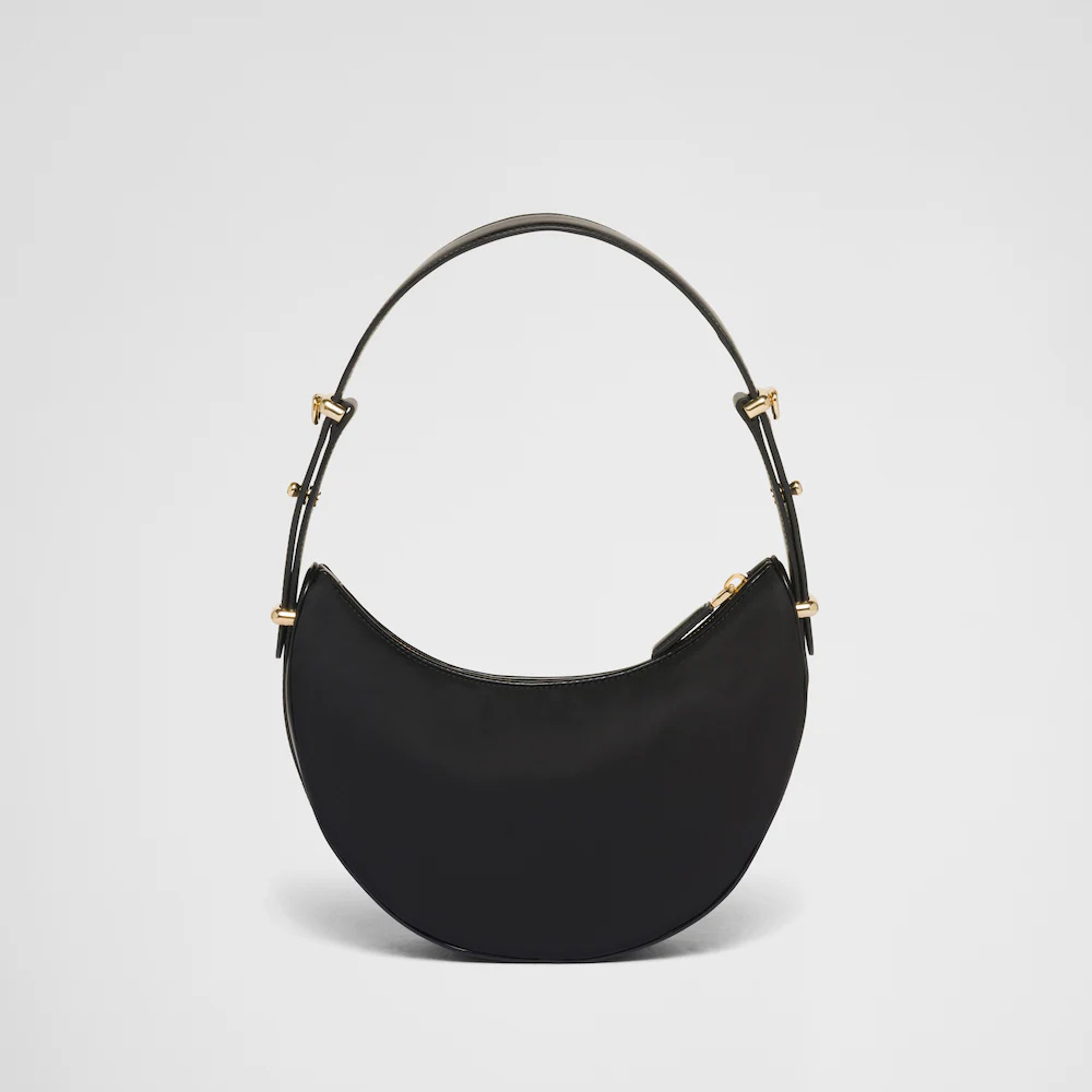 Arque Re-Nylon and brushed leather shoulder bag