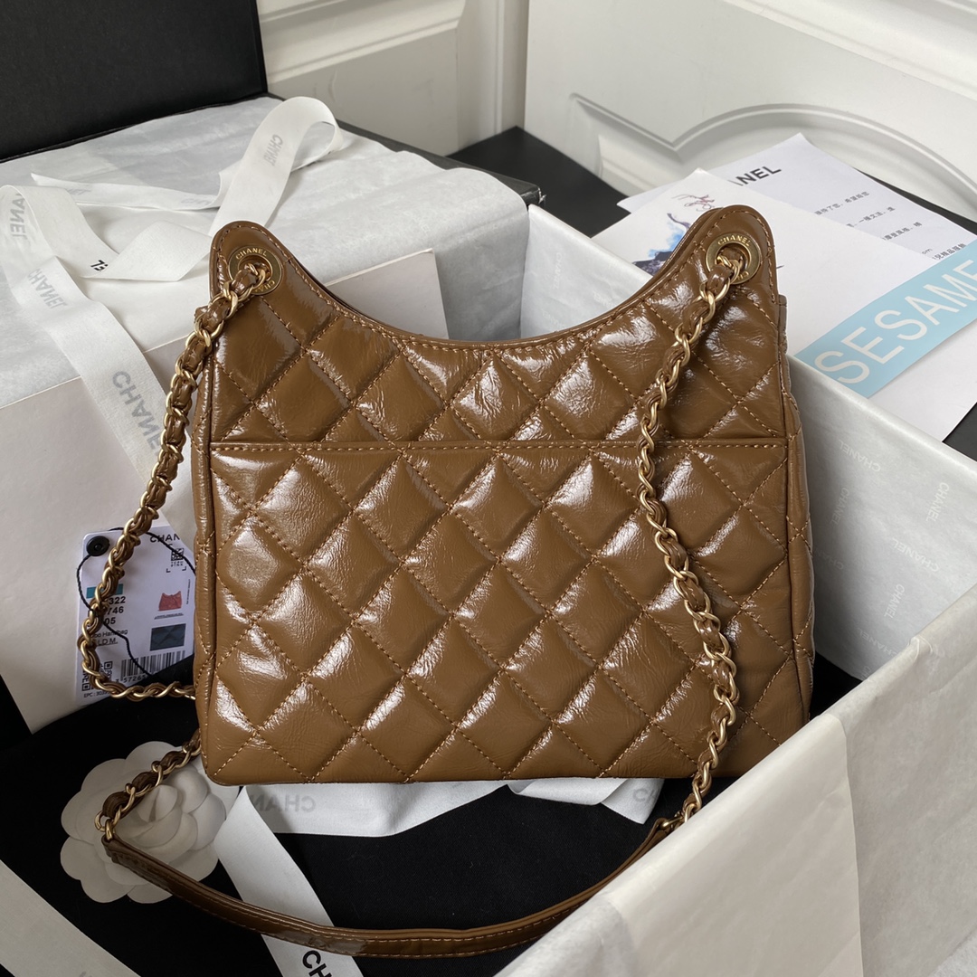 CHANEL Hobo Handbag Chocolates-AS4322