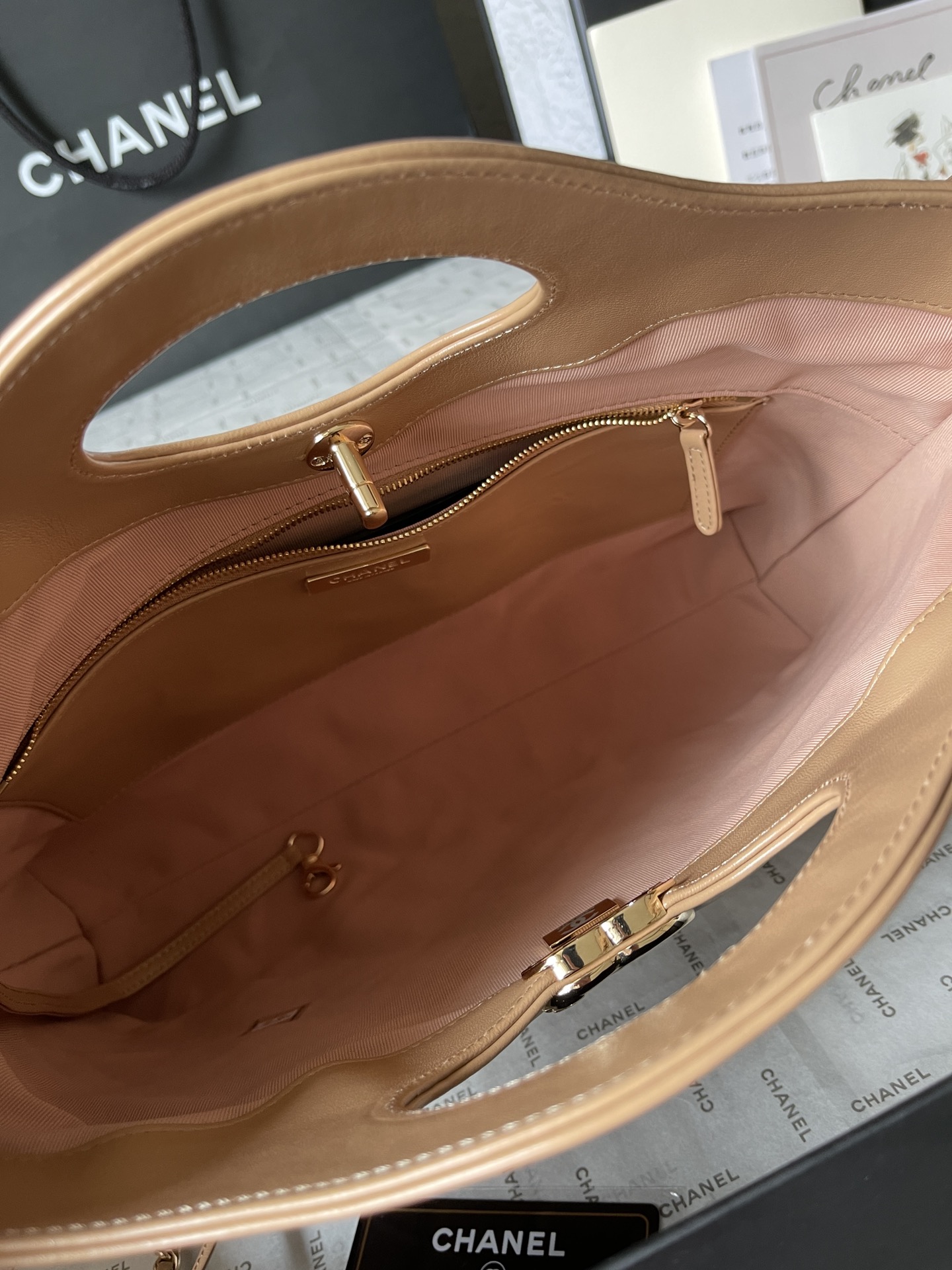 CHANEL Shopping Bag Khaki-AS4854