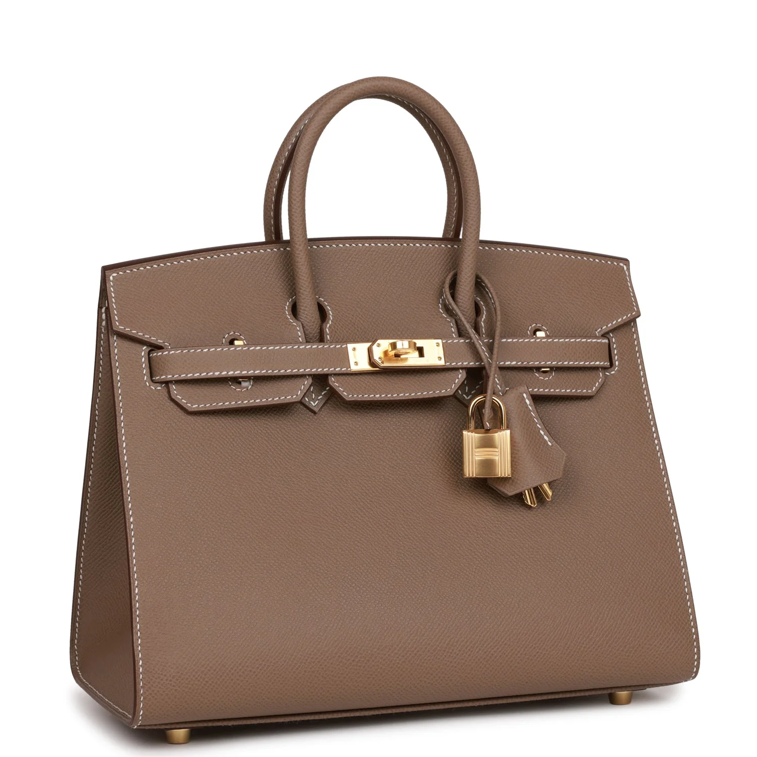 Birkin Sellier 25 Etoupe Epsom Gold Hardware