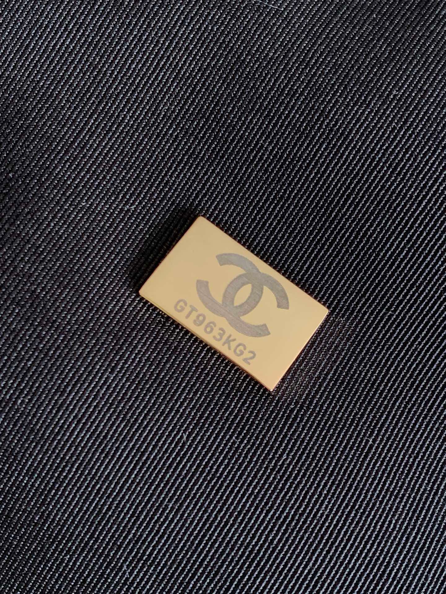 CHANEL Large Bowling Bag Satin and gold metal black-AS4776