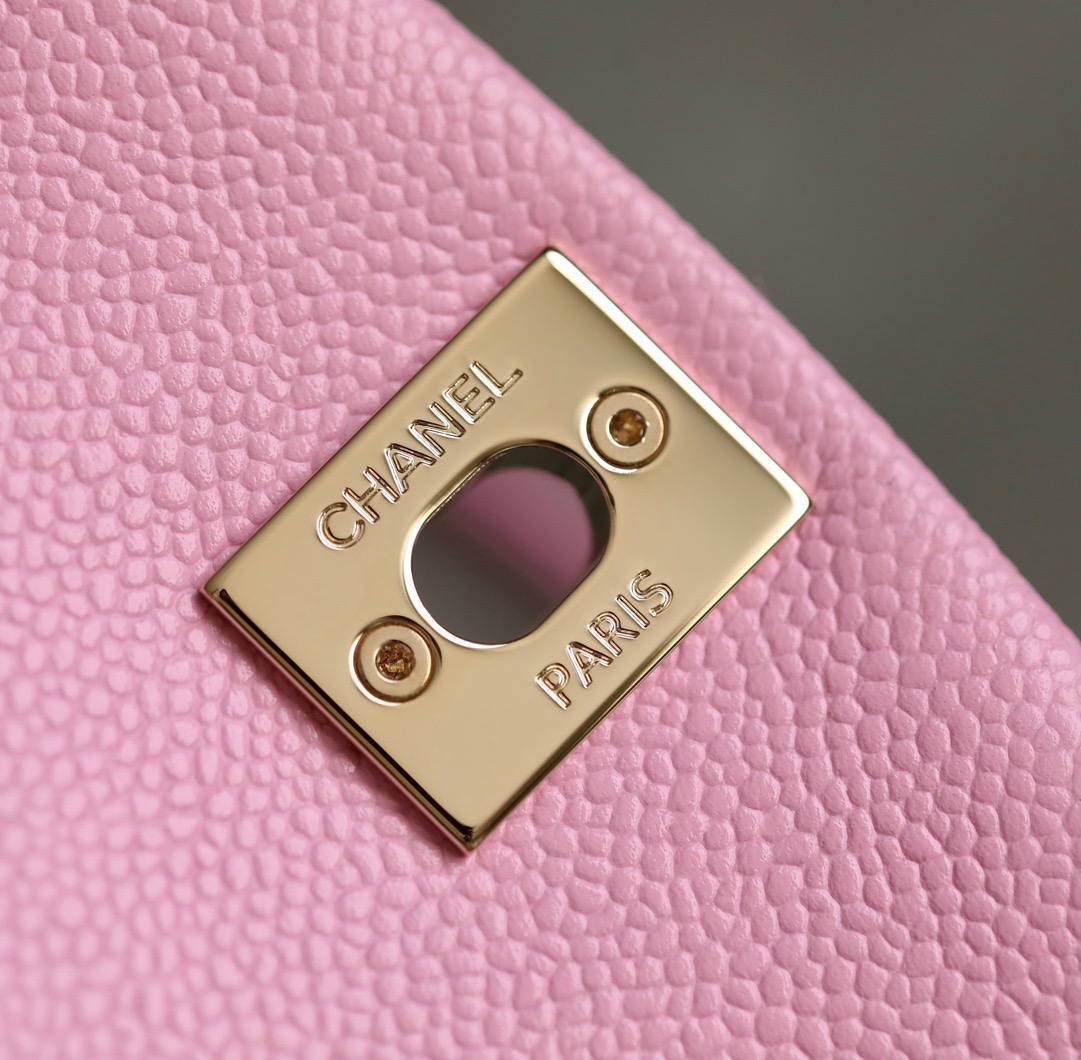 CHANEL Backpacks Grained Calfskin & Gold-Tone Metal Light Pink -AS3787