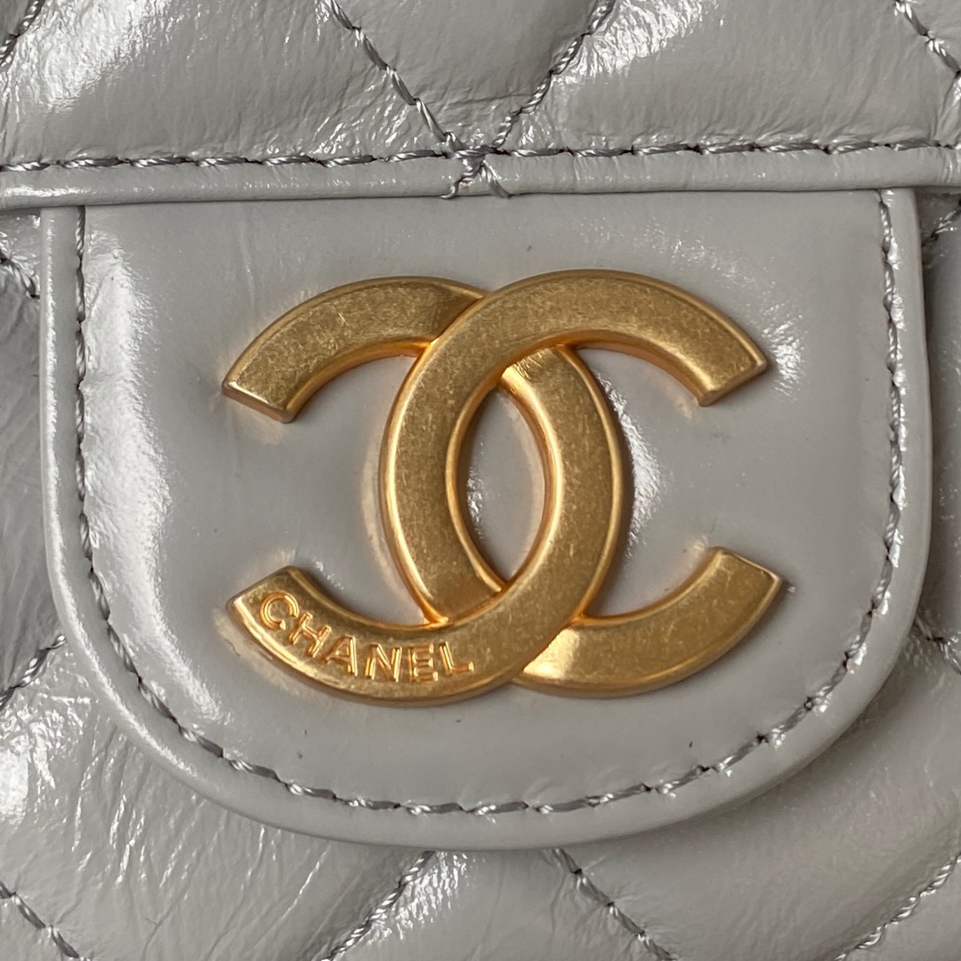 CHANEL Hobo Handbag Gray-AS4322