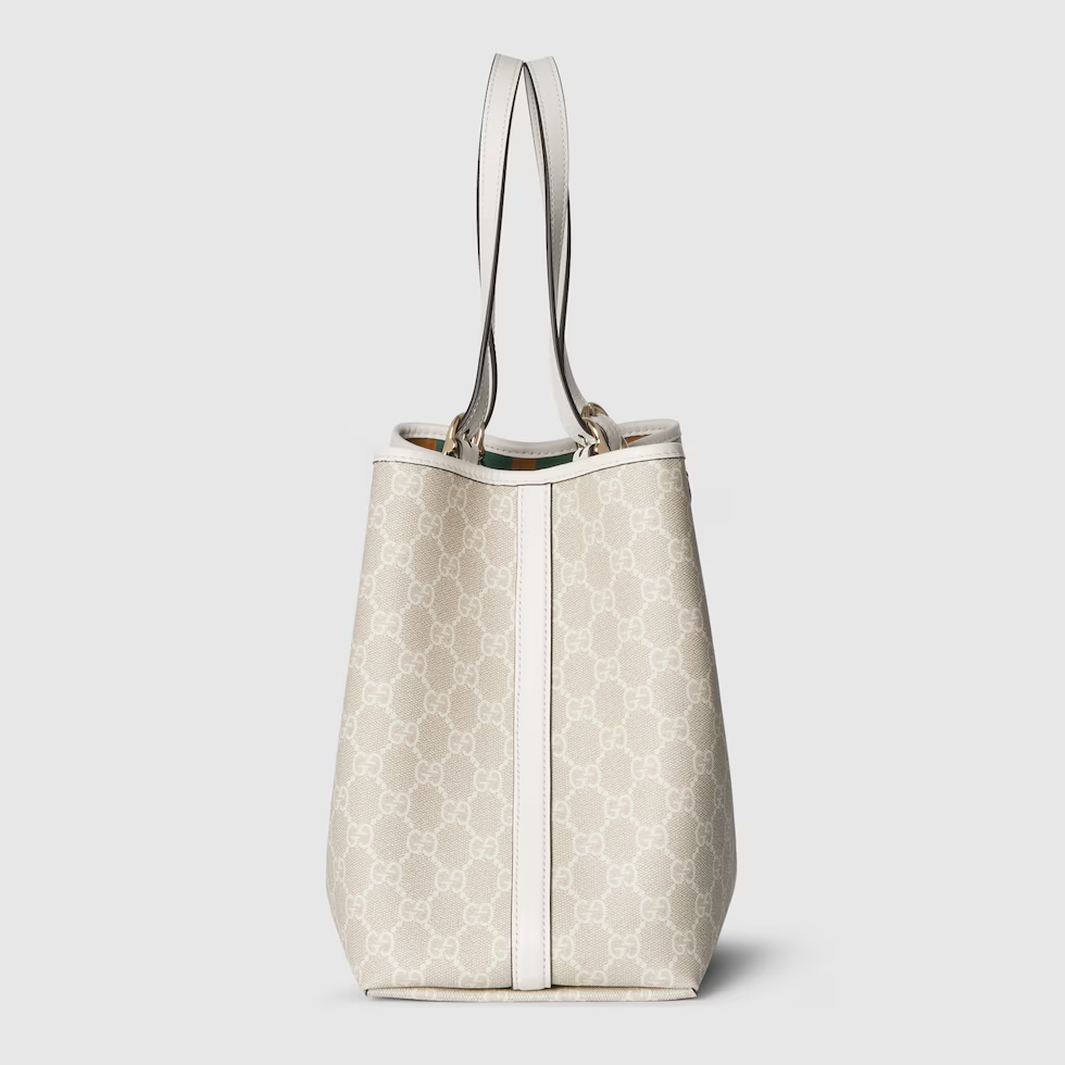 GG Emblem Large Tote Bag White
