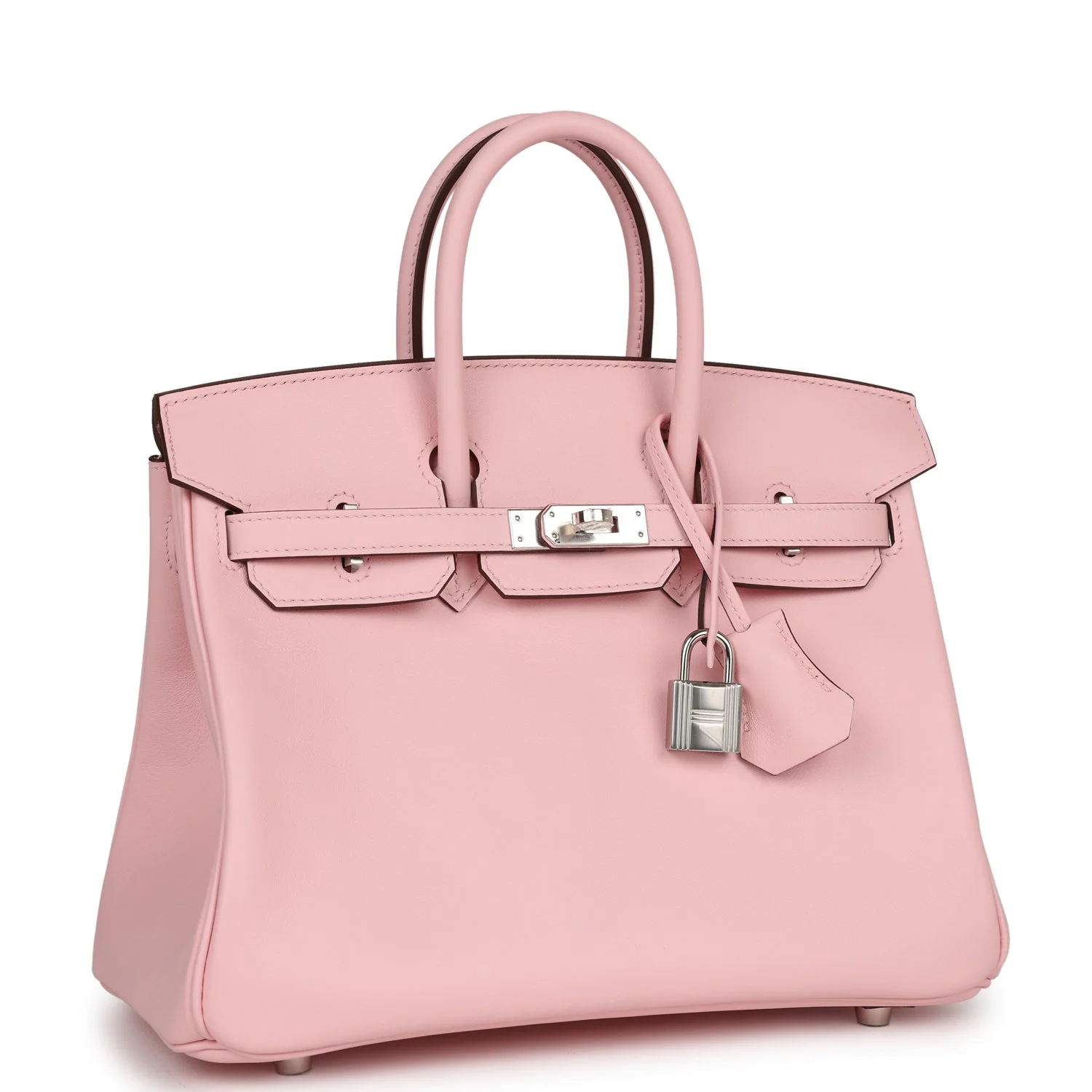 Birkin 25 Rose Sakura Swift Palladium Hardware